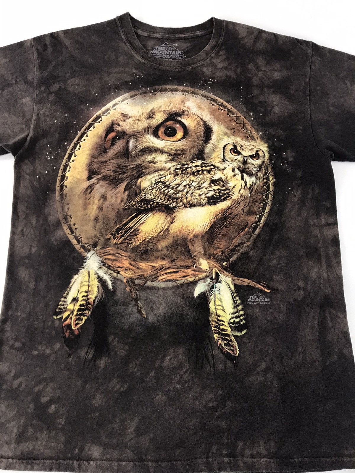 The Mountain The Mountain Owl 2011 Carol Cavalaris Screen Brown Tie Dye Size US L / EU 52-54 / 3 - 3 Thumbnail