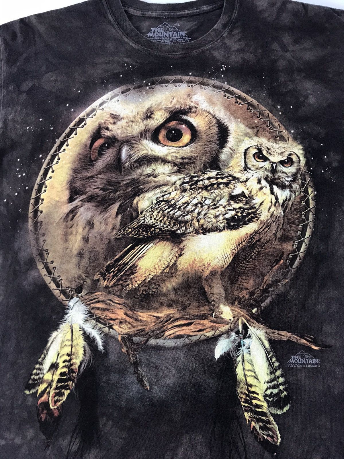 The Mountain The Mountain Owl 2011 Carol Cavalaris Screen Brown Tie Dye Size US L / EU 52-54 / 3 - 4 Thumbnail