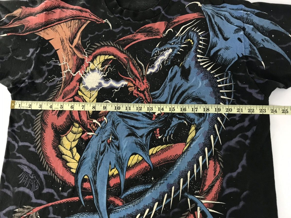 Liquid Blue 90s 1994 Fighting Duel Dragon Overprinted Single Stitch Tee Size US XL / EU 56 / 4 - 8 Thumbnail