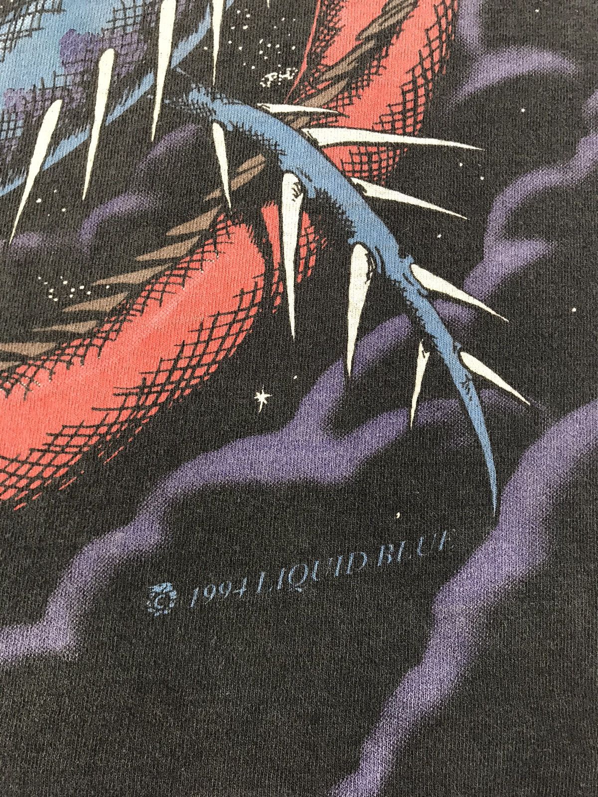 Liquid Blue 90s 1994 Fighting Duel Dragon Overprinted Single Stitch Tee Size US XL / EU 56 / 4 - 5 Thumbnail