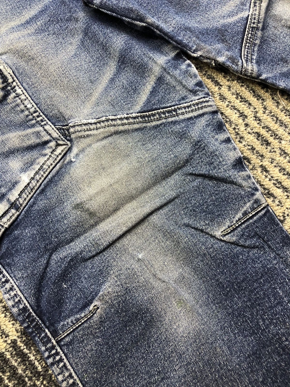 Japanese Brand TS Design Double Knee Multipocket Stretch Cargo Jeans Size US 33 - 11 Thumbnail