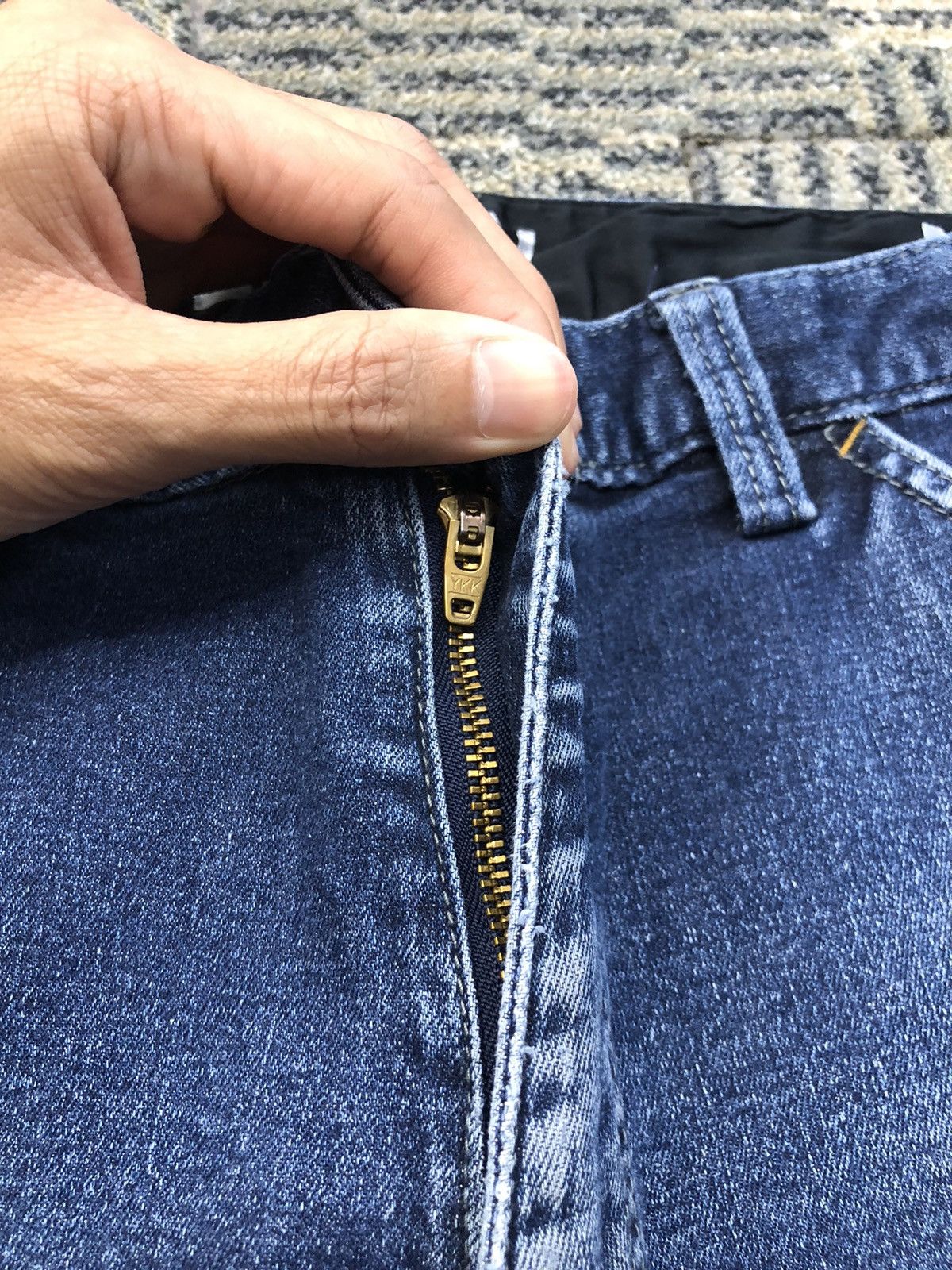 Japanese Brand TS Design Double Knee Multipocket Stretch Cargo Jeans Size US 33 - 8 Thumbnail