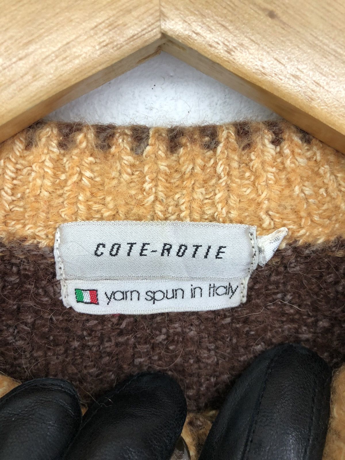 Japanese Brand Vintage Cote-Rotie Yarn Spun In Italy Knit Cardigan Size US M / EU 48-50 / 2 - 9 Thumbnail