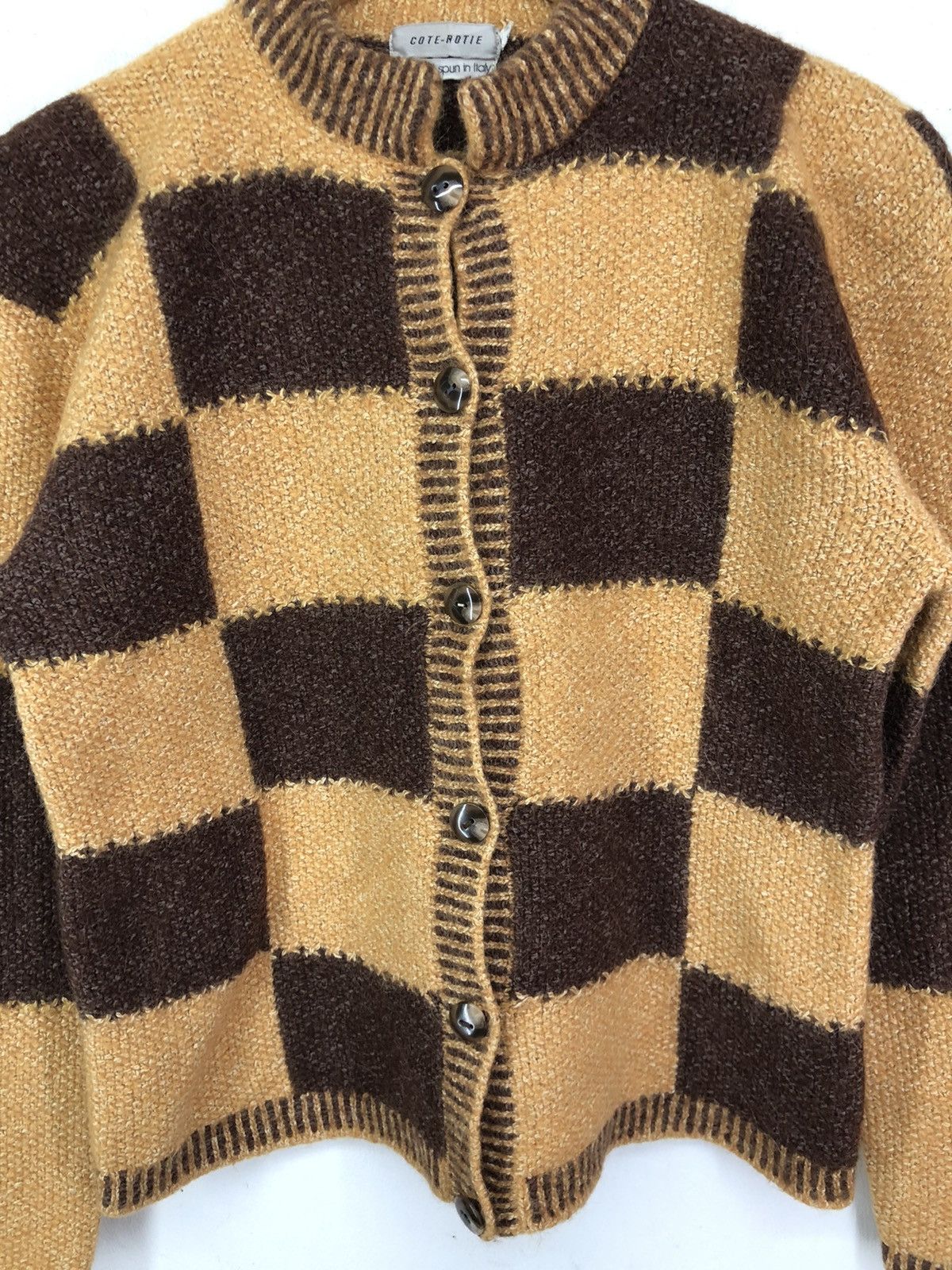 Japanese Brand Vintage Cote-Rotie Yarn Spun In Italy Knit Cardigan Size US M / EU 48-50 / 2 - 5 Thumbnail