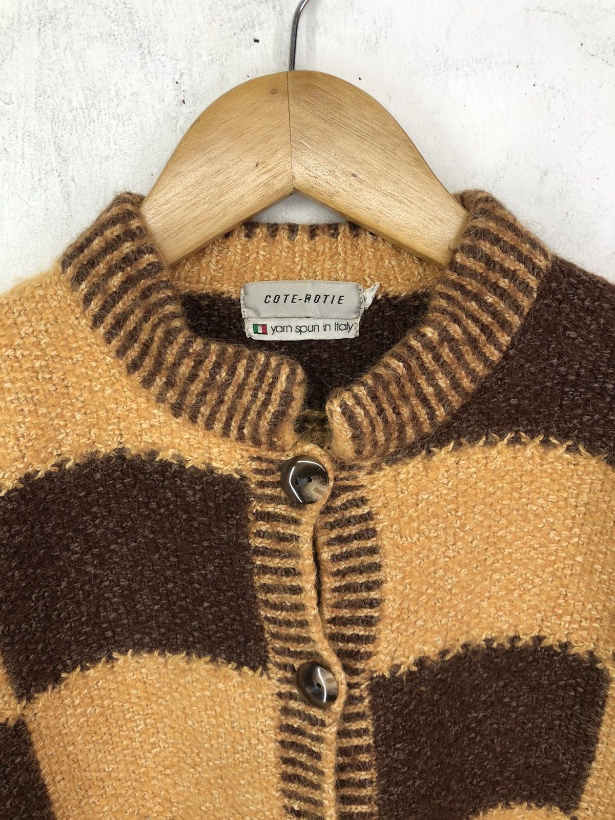 Japanese Brand Vintage Cote-Rotie Yarn Spun In Italy Knit Cardigan Size US M / EU 48-50 / 2 - 4 Thumbnail