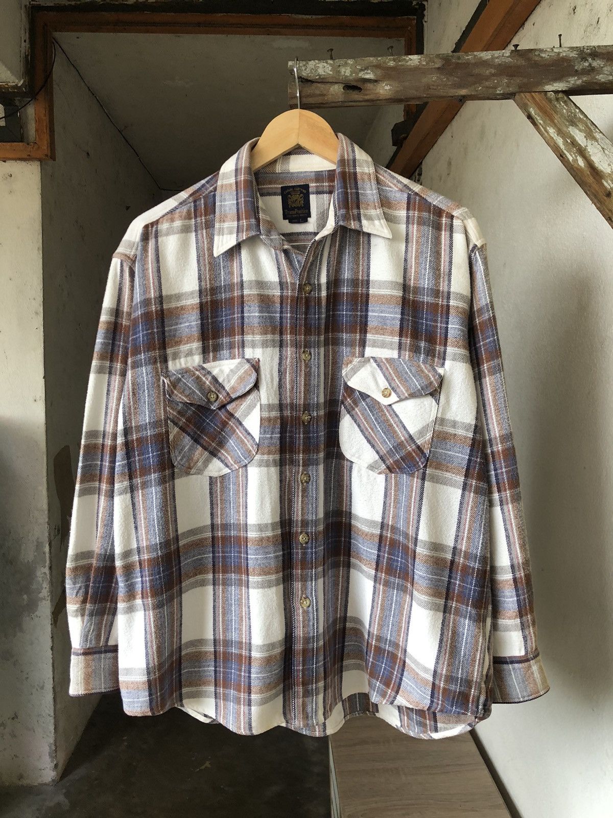 Japanese Brand Vintage Trans Position Echo Flannel Shirt Size US L / EU 52-54 / 3 - 1 Thumbnail