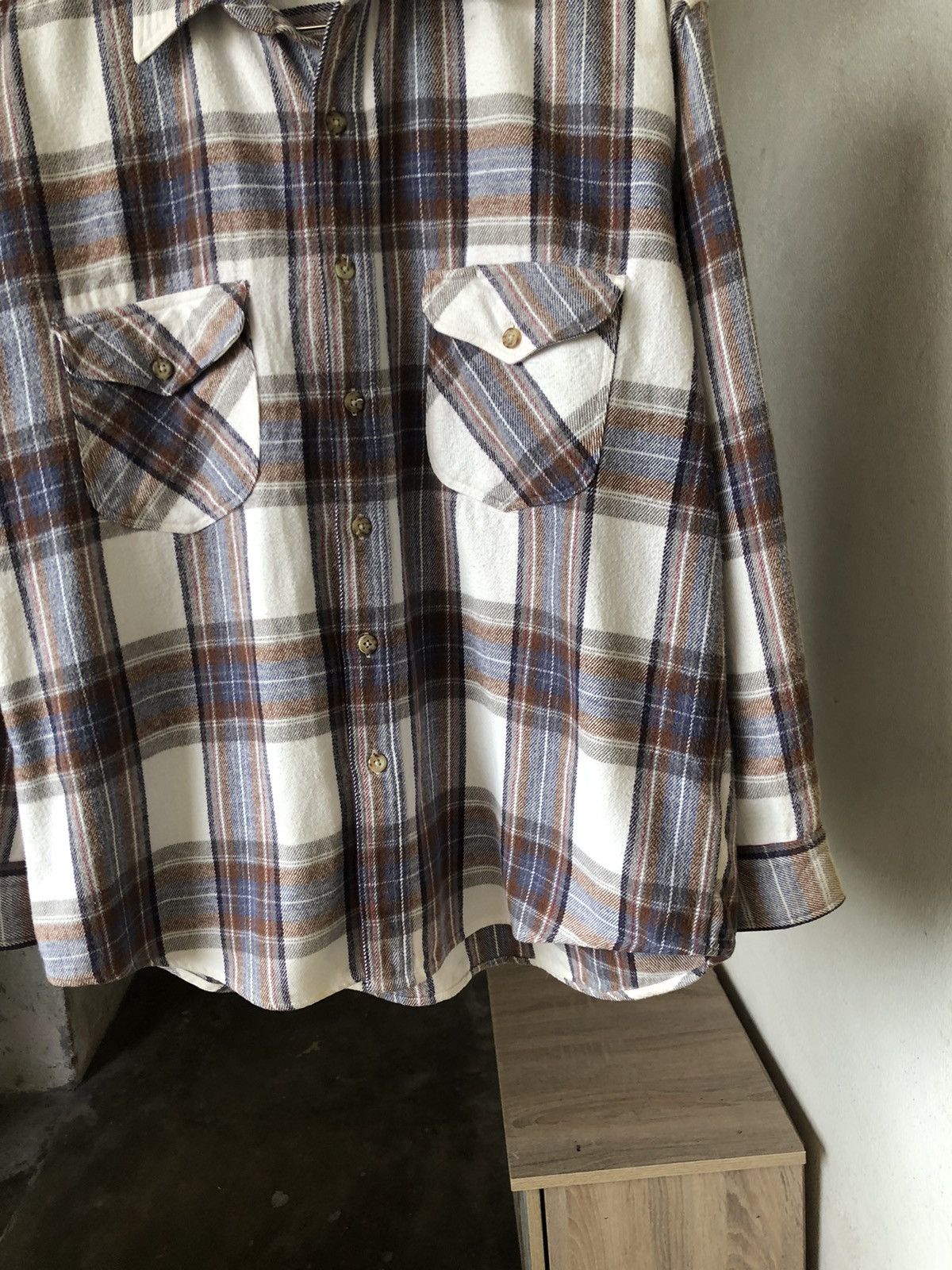 Japanese Brand Vintage Trans Position Echo Flannel Shirt Size US L / EU 52-54 / 3 - 8 Thumbnail