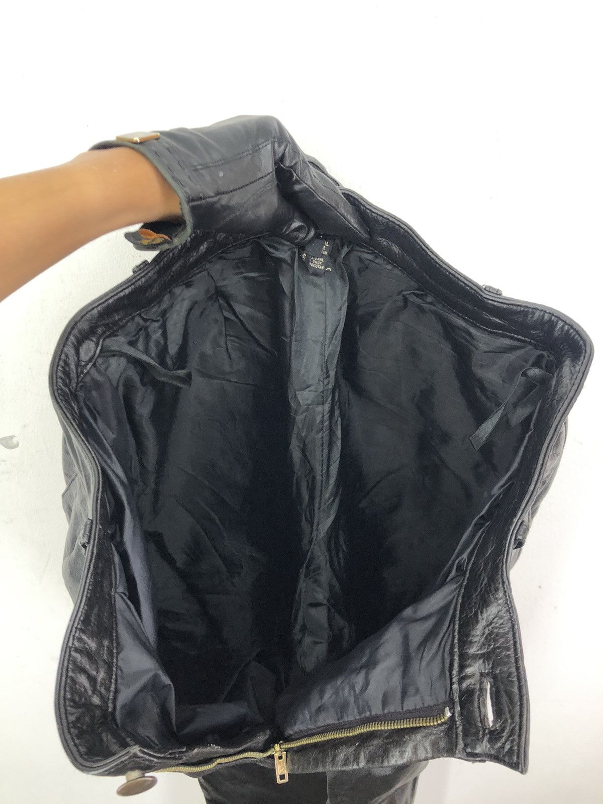 Leather Vintage Bruno Giovanni Leather Biker Pants Size US 32 / EU 48 - 15 Thumbnail