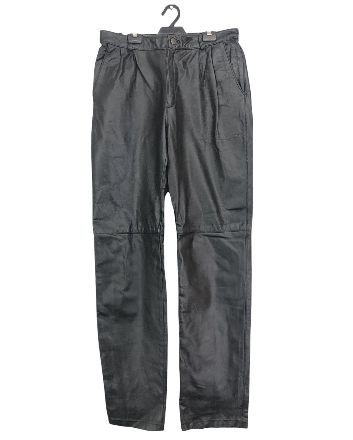 image of Vintage Bruno Giovanni Leather Bikers Pants in Black, Men's (Size 32)
