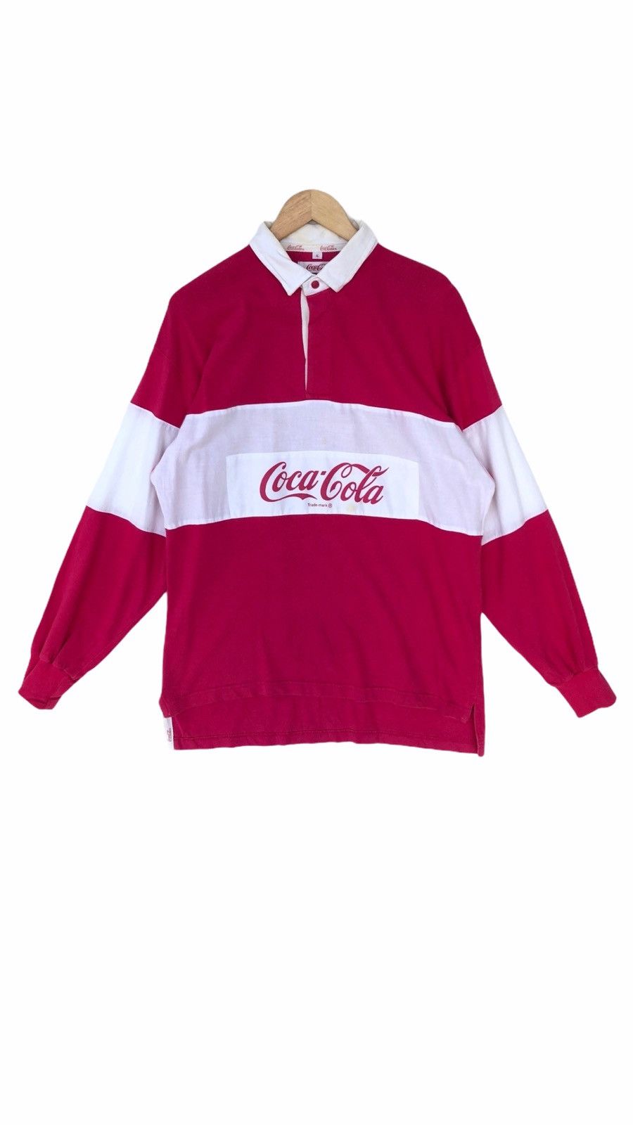 Coca Cola Coca Cola Spellout Rugby Shirt Size US M / EU 48-50 / 2 - 1 Thumbnail
