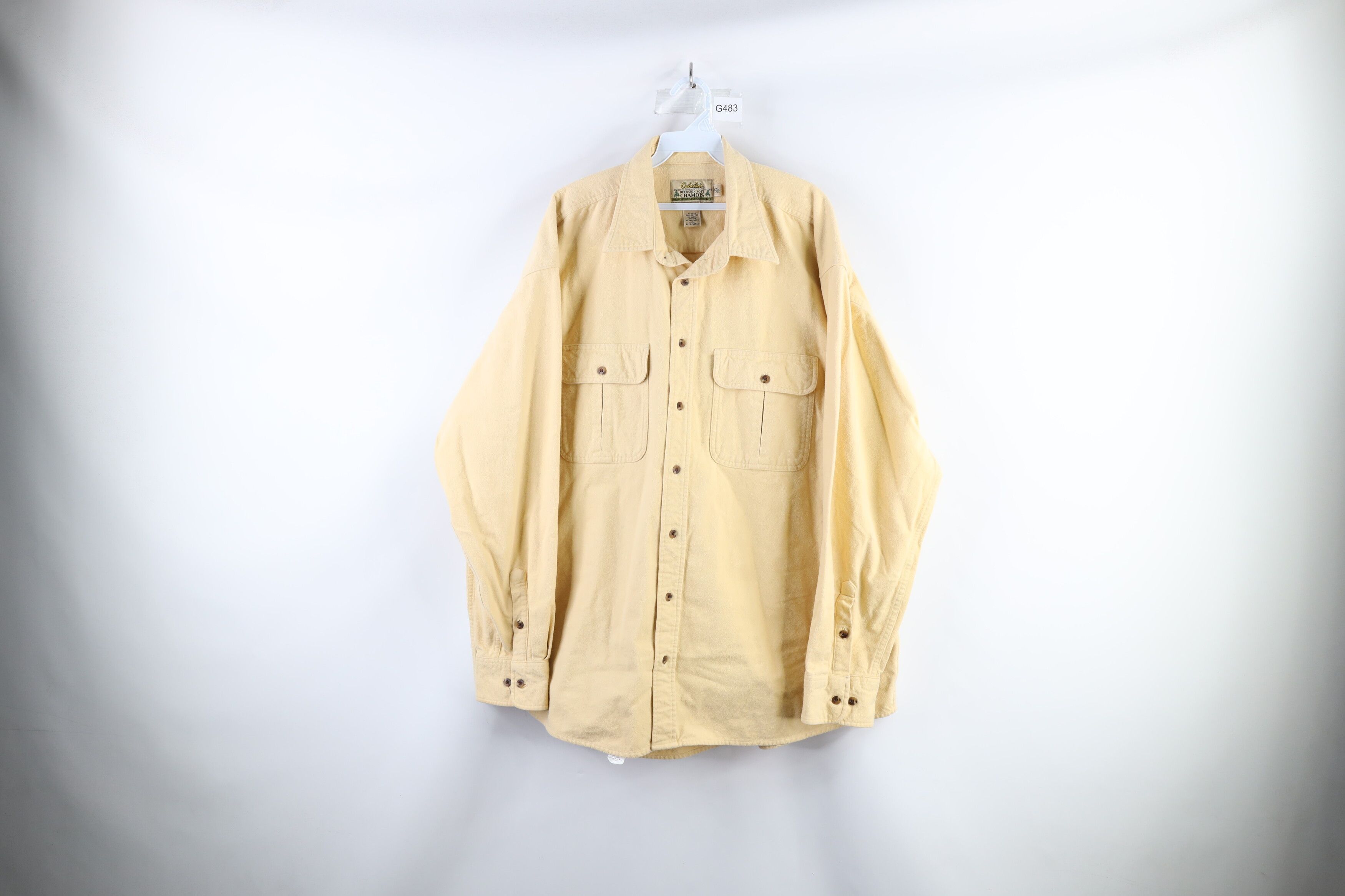 Vintage Vintage Cabelas Deerskin Chamois Cloth Button Shirt Yellow ...