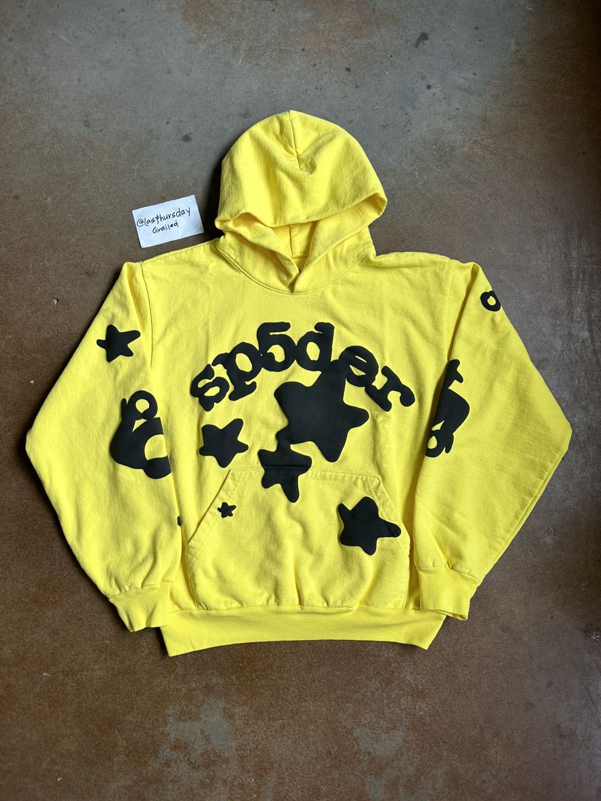 Young Thug Sp5der Beluga Hoodie Gold Large | Grailed