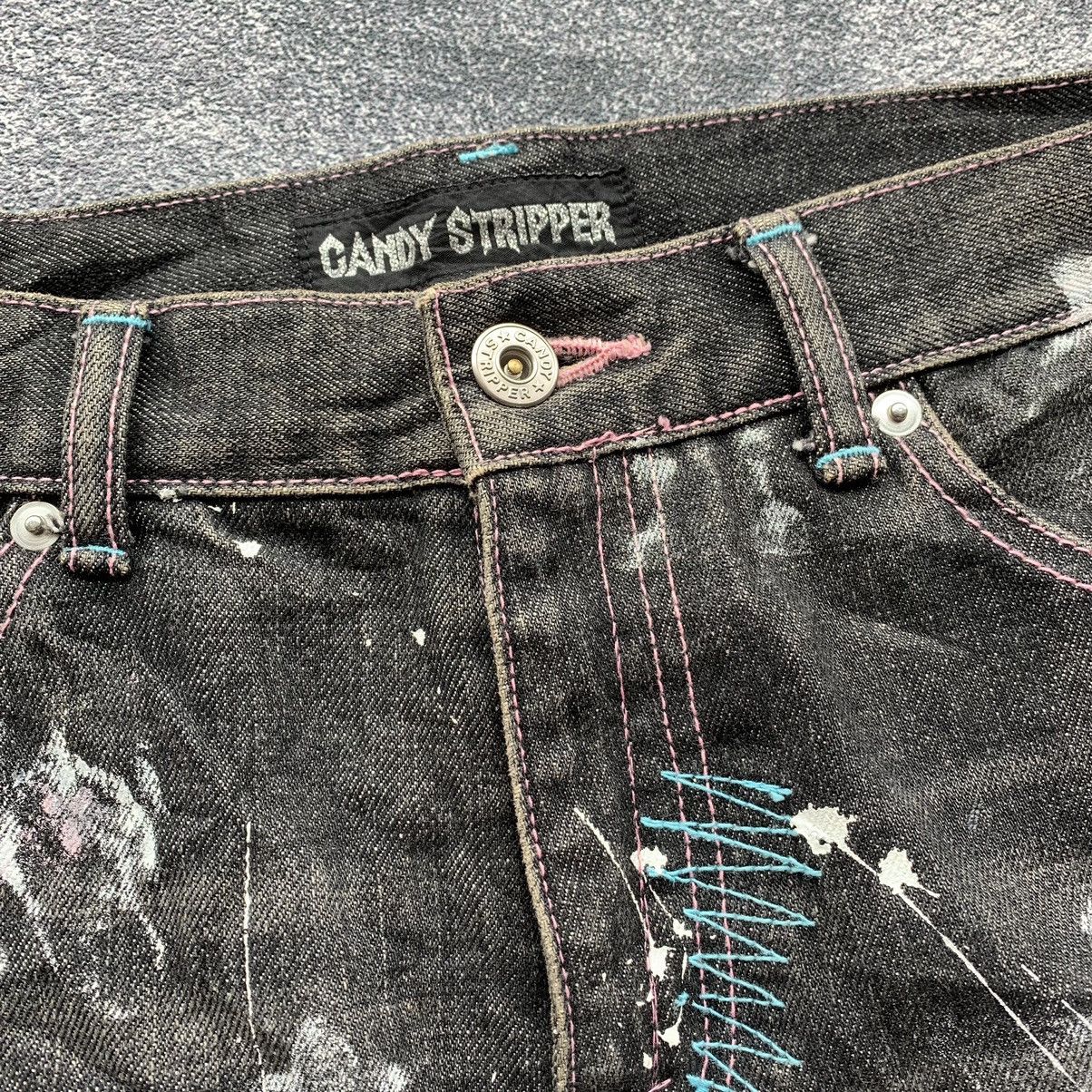 If Six Was Nine × Japanese Brand × Le Grande Bleu (L.G.B.) 🔥Vintage japanese Candy stripper Distressed pants Size 31" - 5 Thumbnail