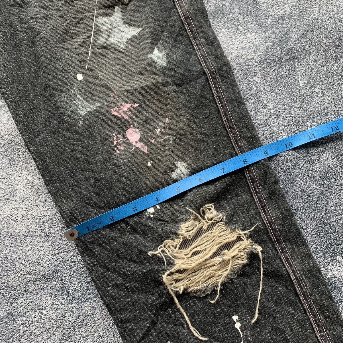 If Six Was Nine × Japanese Brand × Le Grande Bleu (L.G.B.) 🔥Vintage japanese Candy stripper Distressed pants Size 31" - 15 Thumbnail
