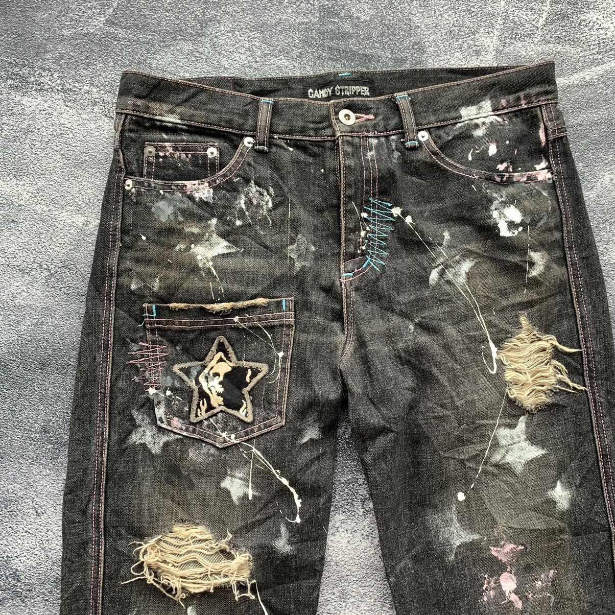 If Six Was Nine × Japanese Brand × Le Grande Bleu (L.G.B.) 🔥Vintage japanese Candy stripper Distressed pants Size 31" - 3 Thumbnail