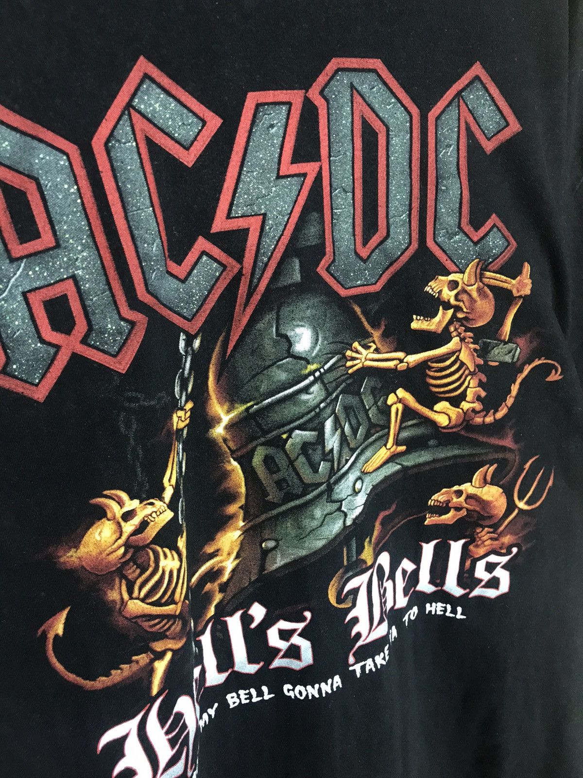 Vintage Vintage 90s AC/DC single stitch t-shirt Size US XXL / EU 58 / 5 - 4 Thumbnail