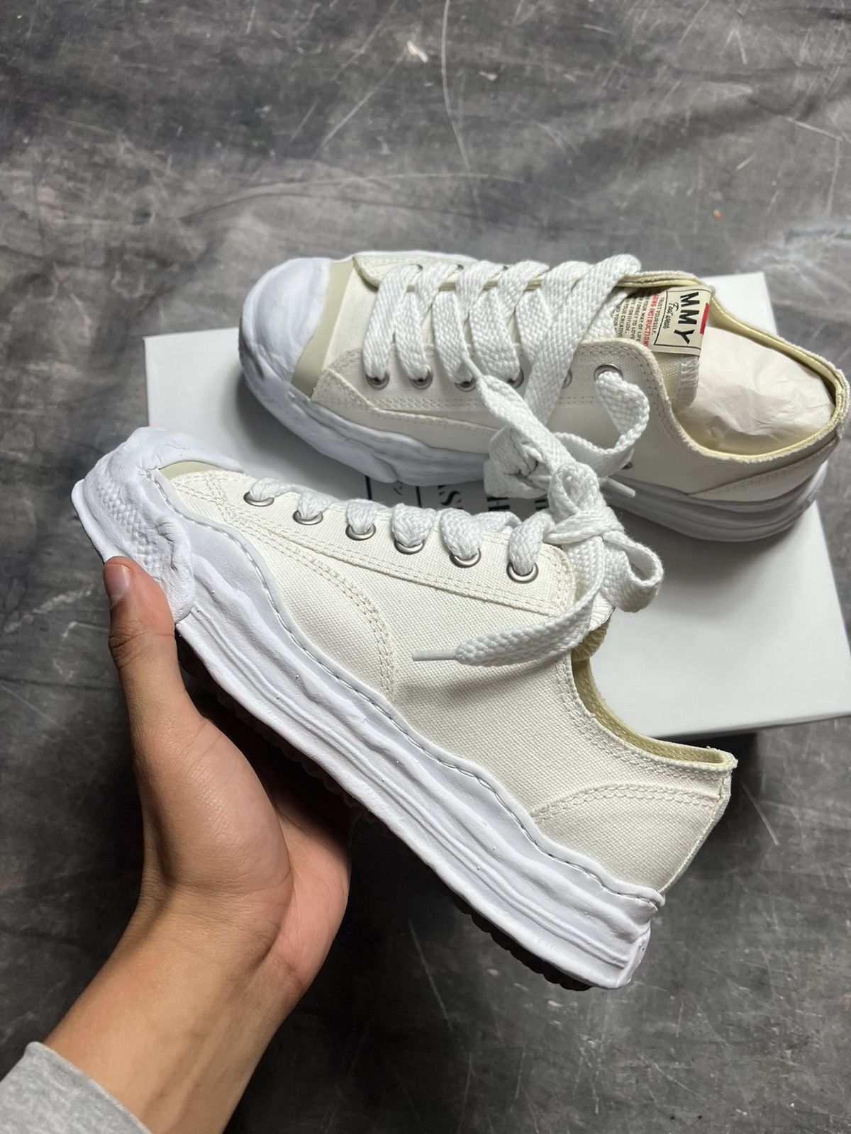 Maison MIHARA YASUHIRO Maison Mihara Yasuhiro Canvas OG Sole Cap Shoes Size US 7 / EU 40 - 2 Thumbnail