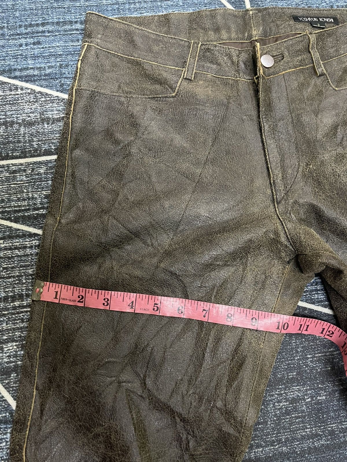 Leather 📌Binding Offer📌VINTAGE YOSHIYUKI KONISHI LEATHER PANTS Size US 31 - 13 Thumbnail
