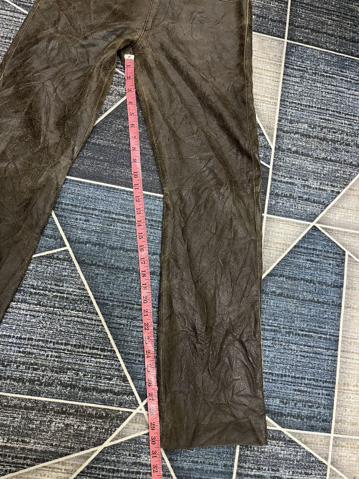 Leather 📌Binding Offer📌VINTAGE YOSHIYUKI KONISHI LEATHER PANTS Size US 31 - 12 Thumbnail