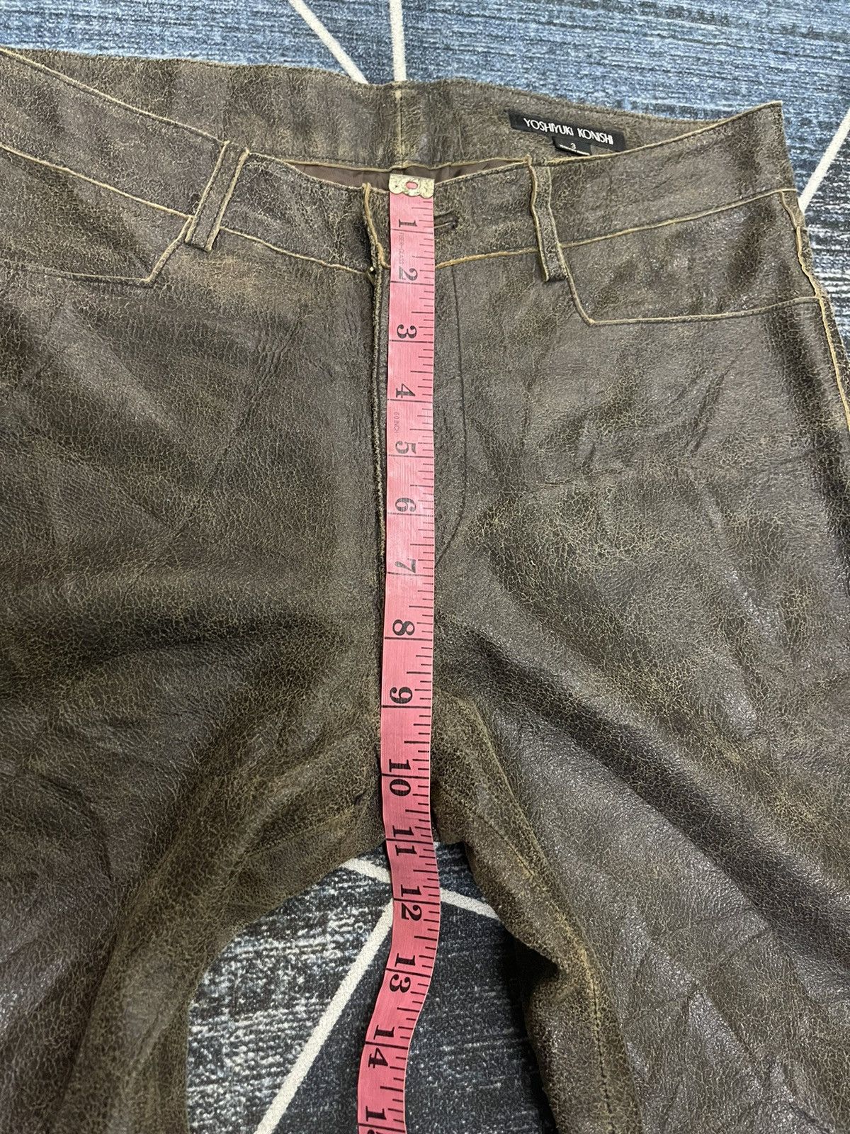 Leather 📌Binding Offer📌VINTAGE YOSHIYUKI KONISHI LEATHER PANTS Size US 31 - 14 Thumbnail