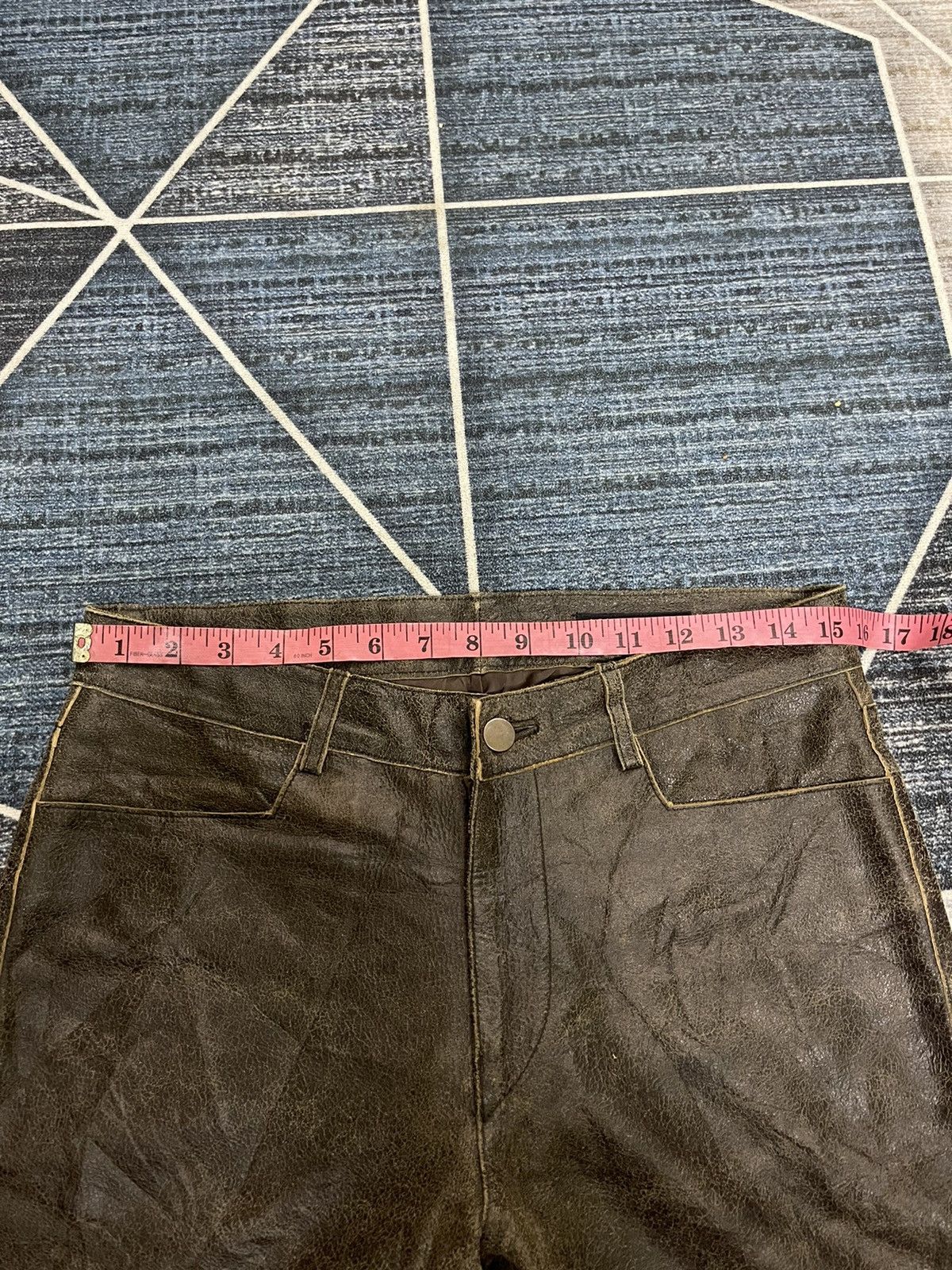 Leather 📌Binding Offer📌VINTAGE YOSHIYUKI KONISHI LEATHER PANTS Size US 31 - 10 Thumbnail