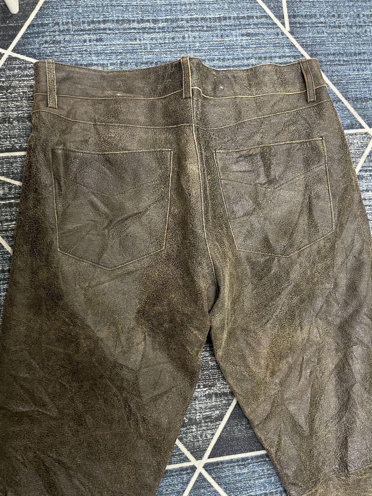 Leather 📌Binding Offer📌VINTAGE YOSHIYUKI KONISHI LEATHER PANTS Size US 31 - 7 Thumbnail