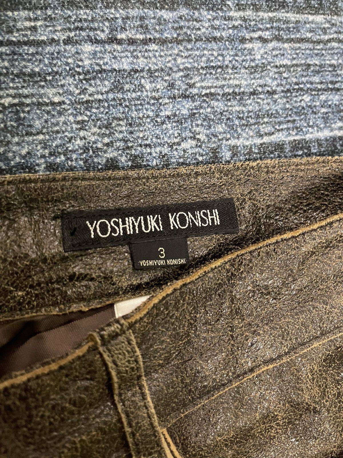 Leather 📌Binding Offer📌VINTAGE YOSHIYUKI KONISHI LEATHER PANTS Size US 31 - 8 Thumbnail