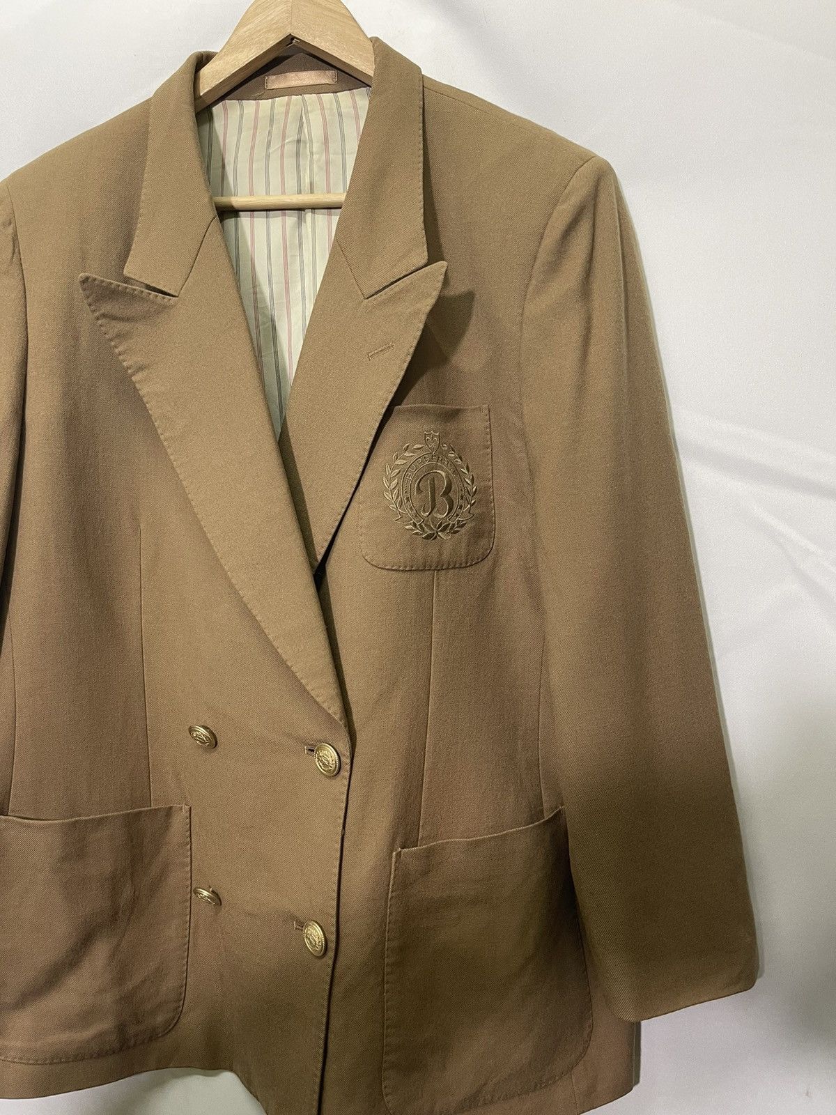 Burberry × Vintage 📌Binding Offer📌 VINTAGE BURBERRYS EMBROIDERY LOGO COAT Size 40R - 3 Thumbnail