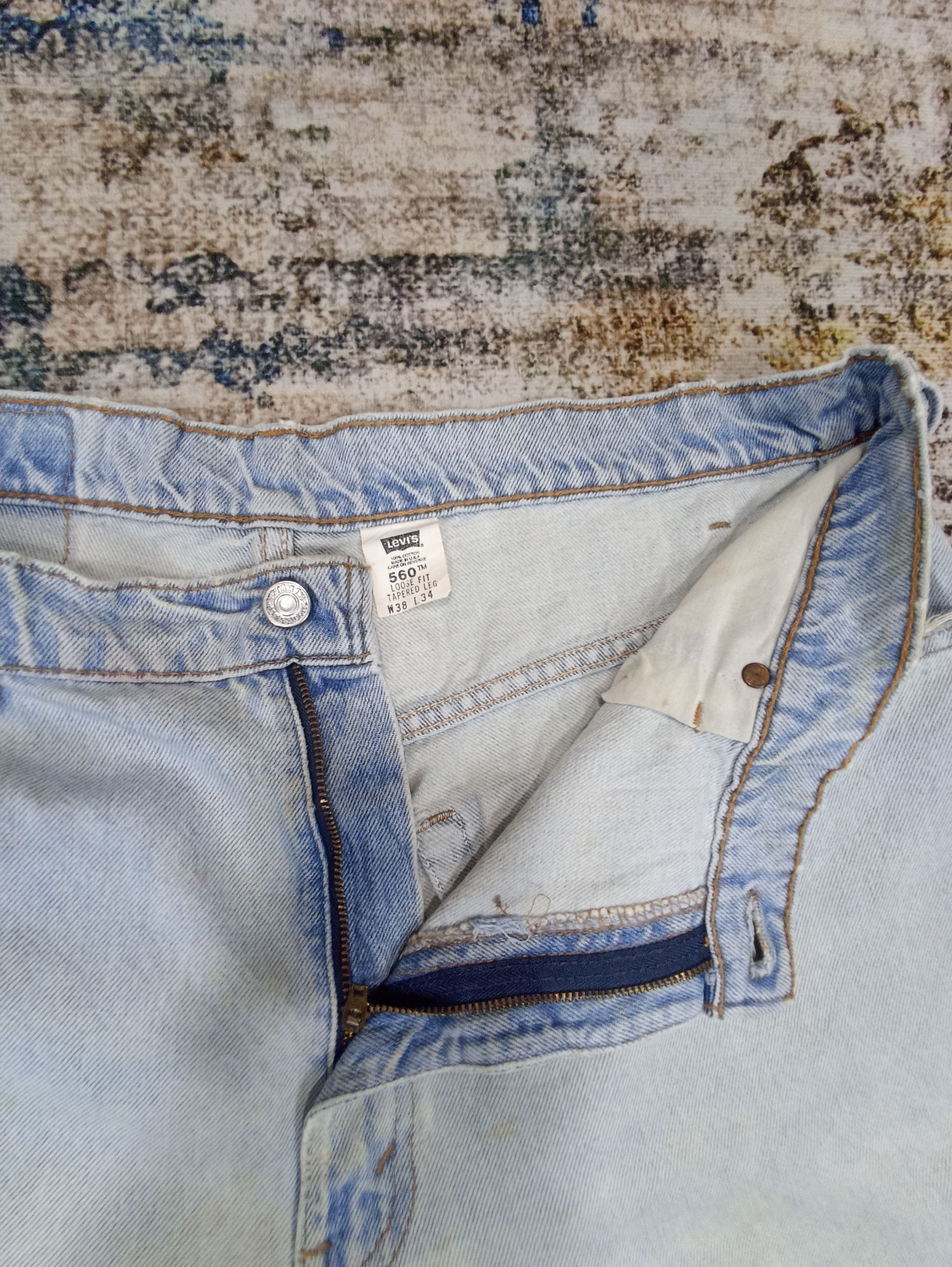 Jean × Levi's × Vintage 90s Vintage Levi's 560 Tapered Light Wash Jeans-J071 Size US 38 / EU 54 - 3 Thumbnail