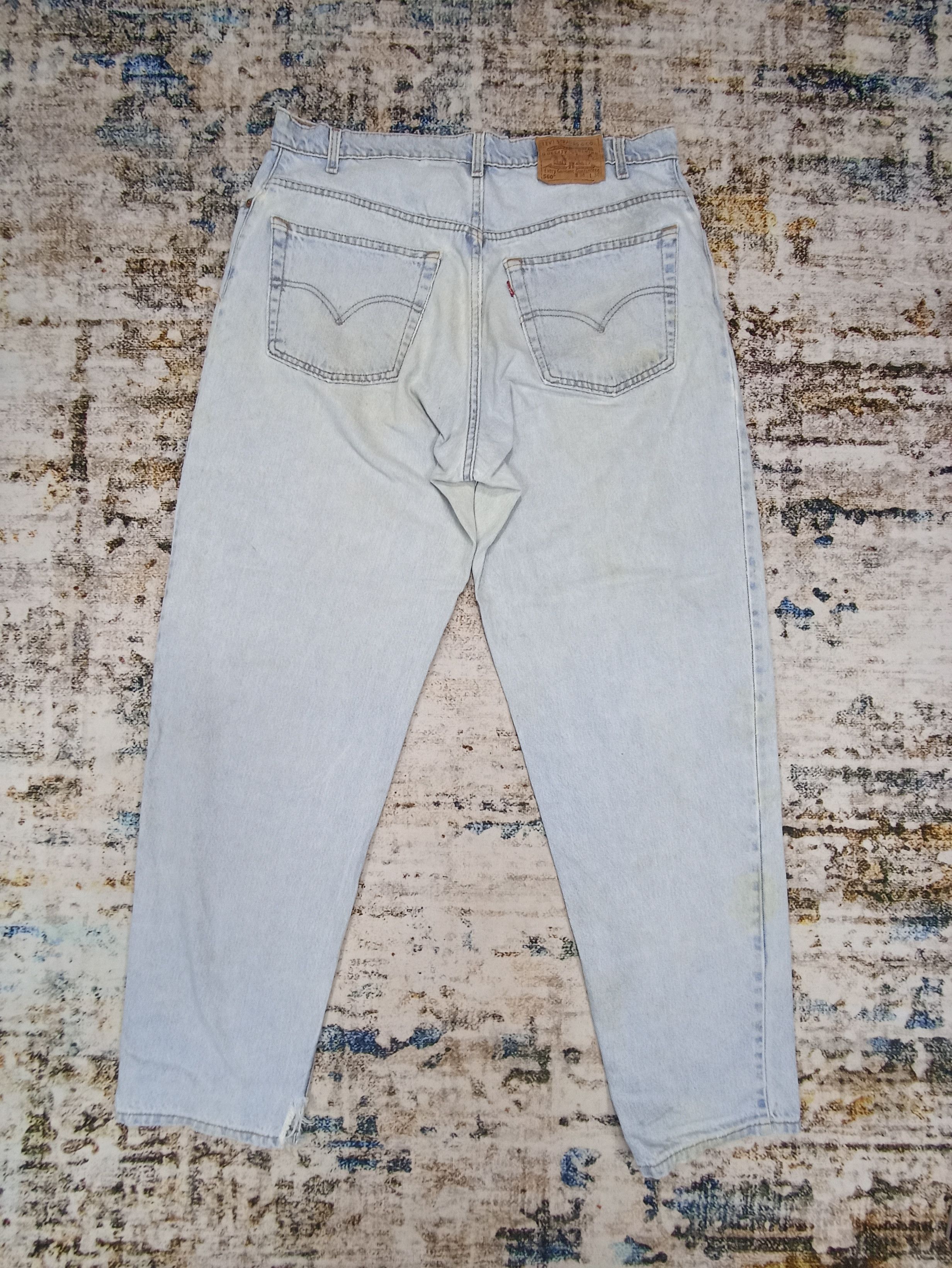 Jean × Levi's × Vintage 90s Vintage Levi's 560 Tapered Light Wash Jeans-J071 Size US 38 / EU 54 - 2 Thumbnail