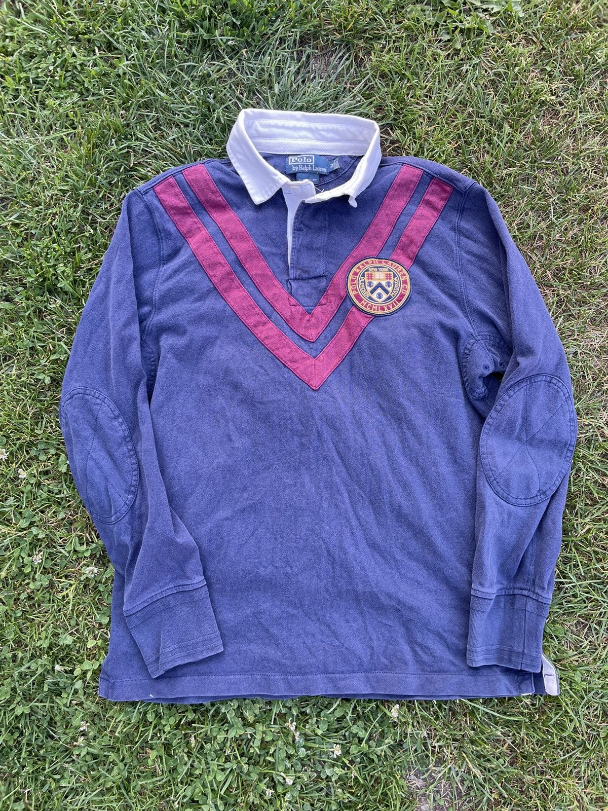 90'S Ralph Lauren POLO by Ralph Lauren long sleeve rugby shirt made in USA men's XL size vintage /eaa487427