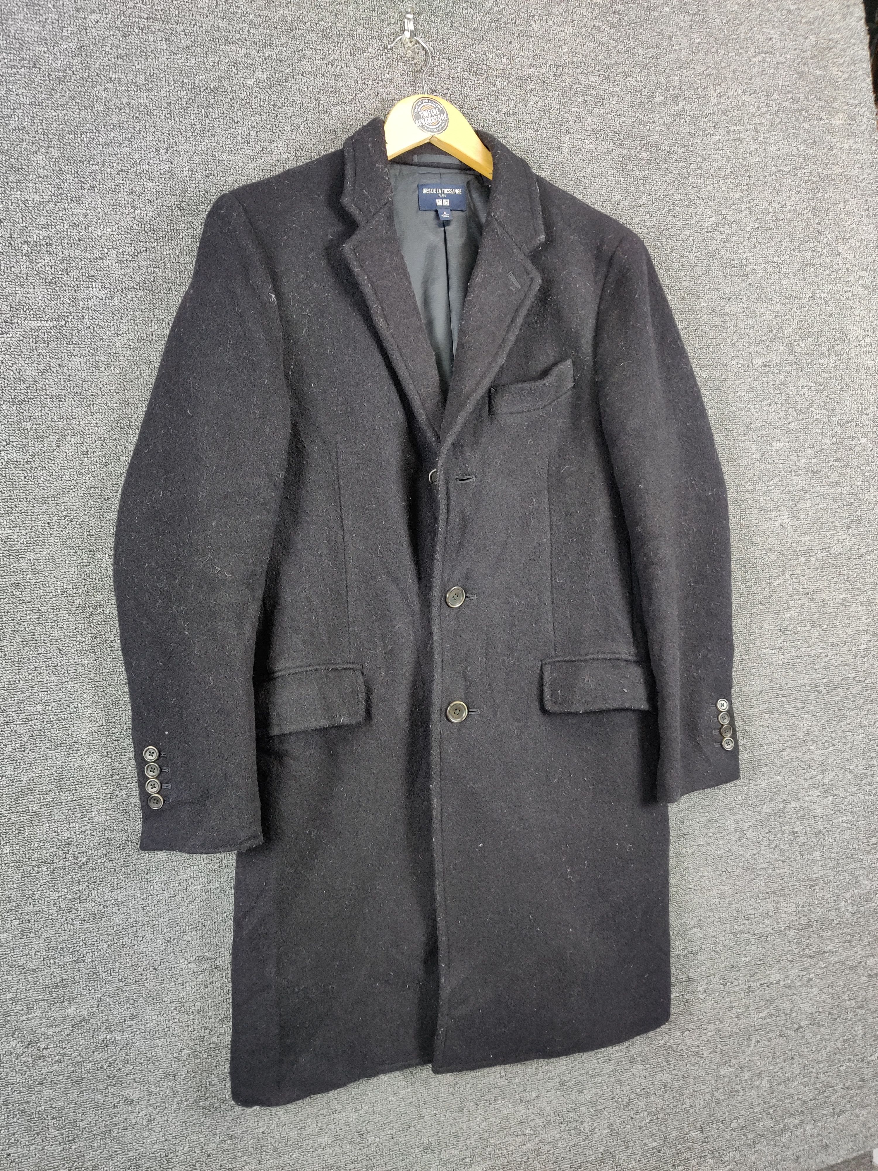 Uniqlo Vintage Ines De La Fressange Uniqlo Wool Long Coat Size US S / EU 44-46 / 1 - 5 Thumbnail