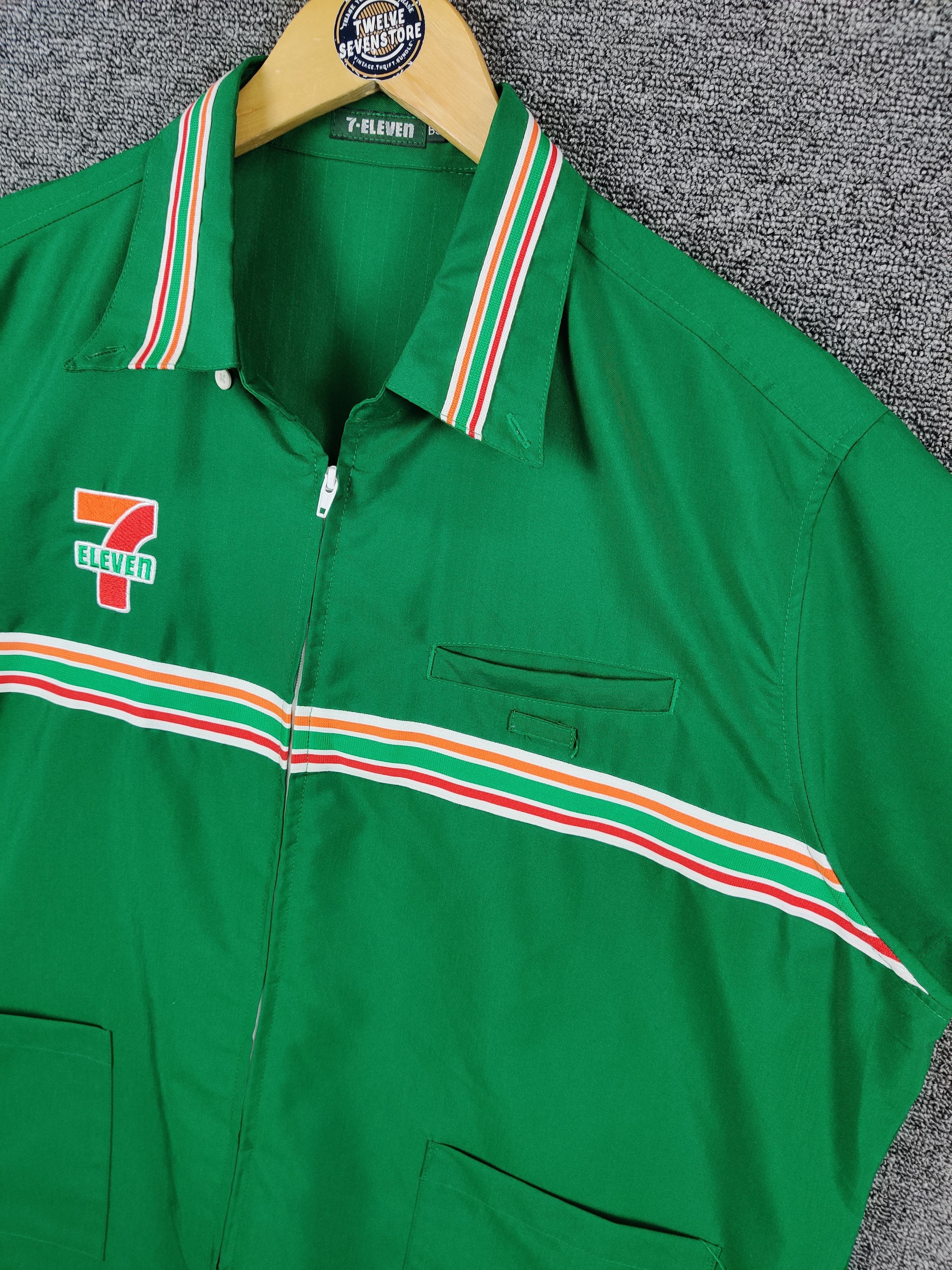 Japanese Brand Vintage 7 ELEVEN Uniform Workers Zipper Jacket Shirt Size US XL / EU 56 / 4 - 6 Thumbnail
