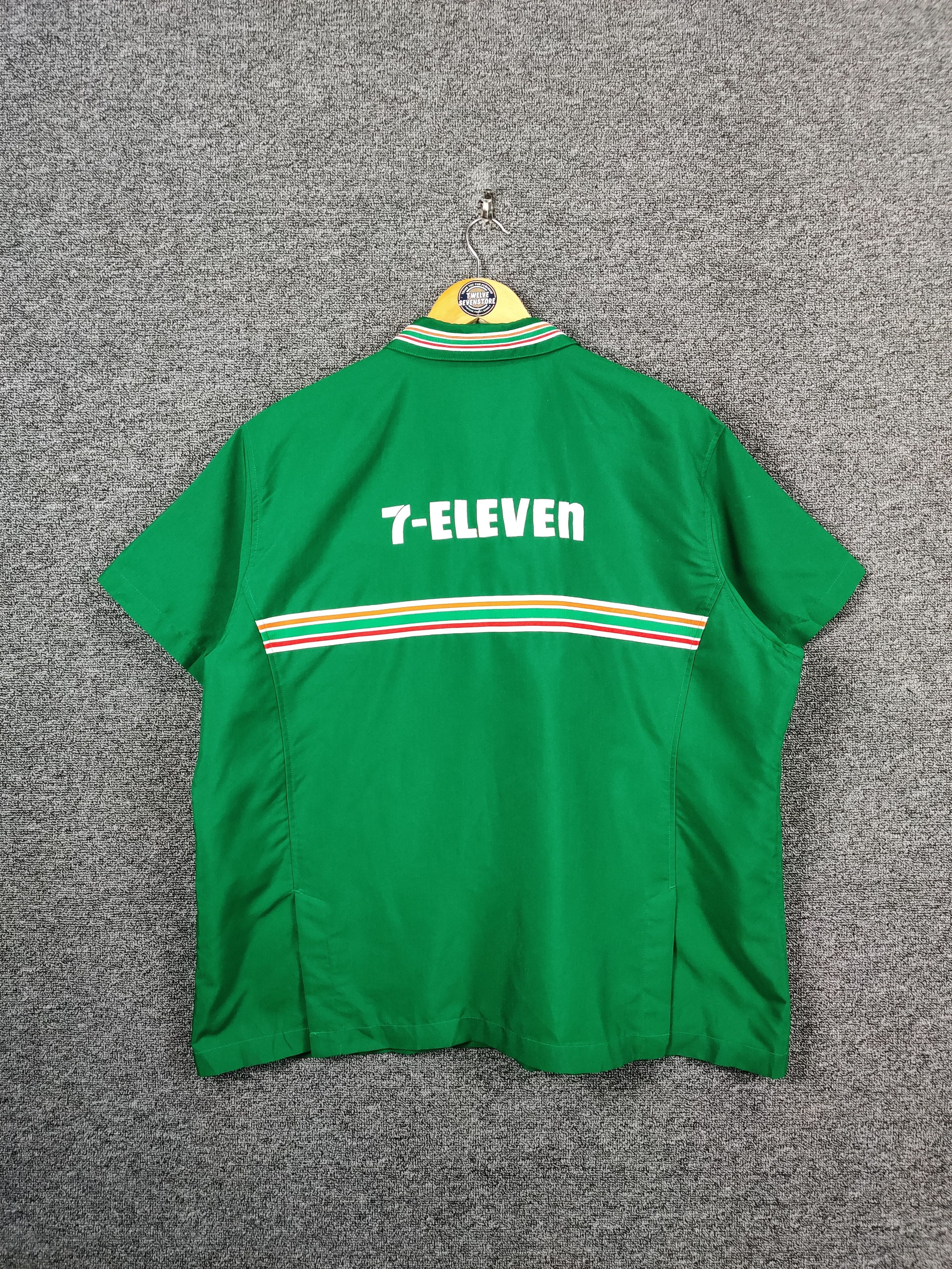 Japanese Brand Vintage 7 ELEVEN Uniform Workers Zipper Jacket Shirt Size US XL / EU 56 / 4 - 5 Thumbnail