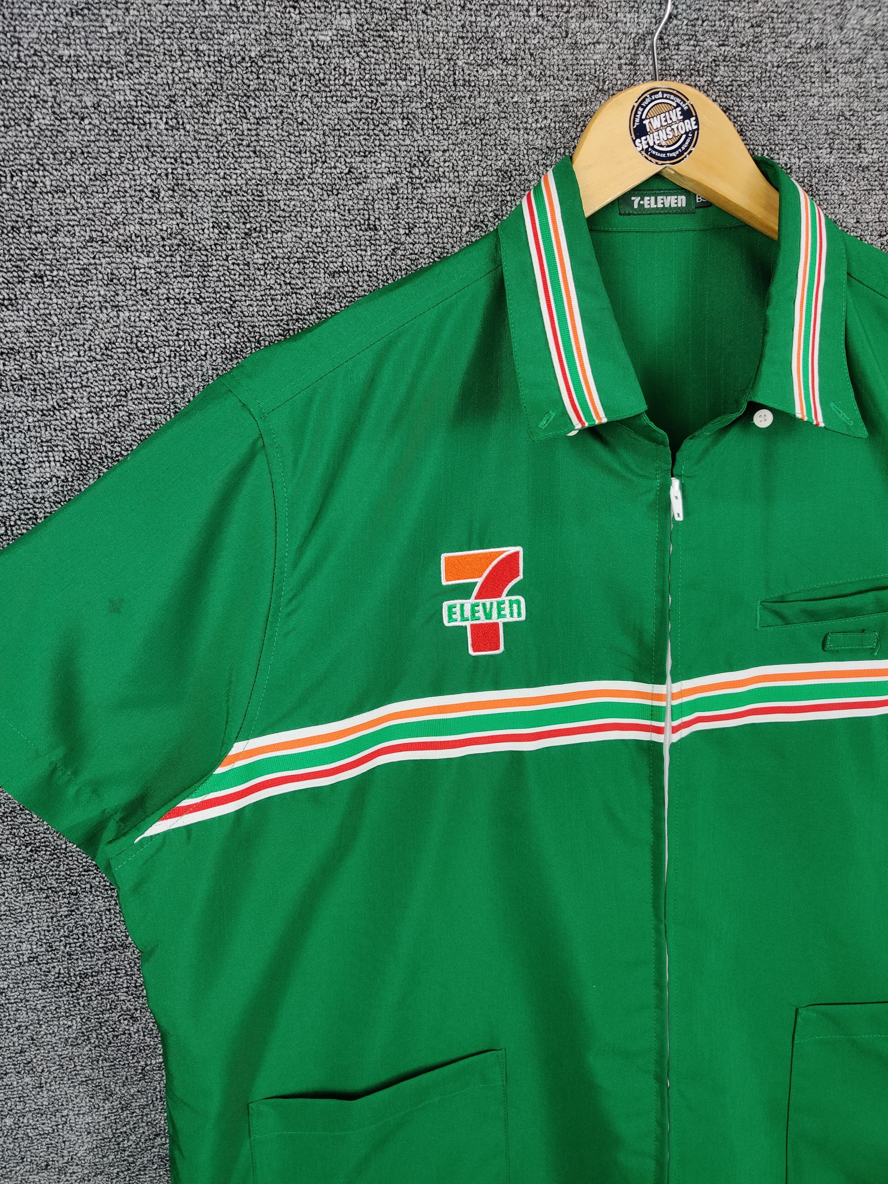 Japanese Brand Vintage 7 ELEVEN Uniform Workers Zipper Jacket Shirt Size US XL / EU 56 / 4 - 7 Thumbnail