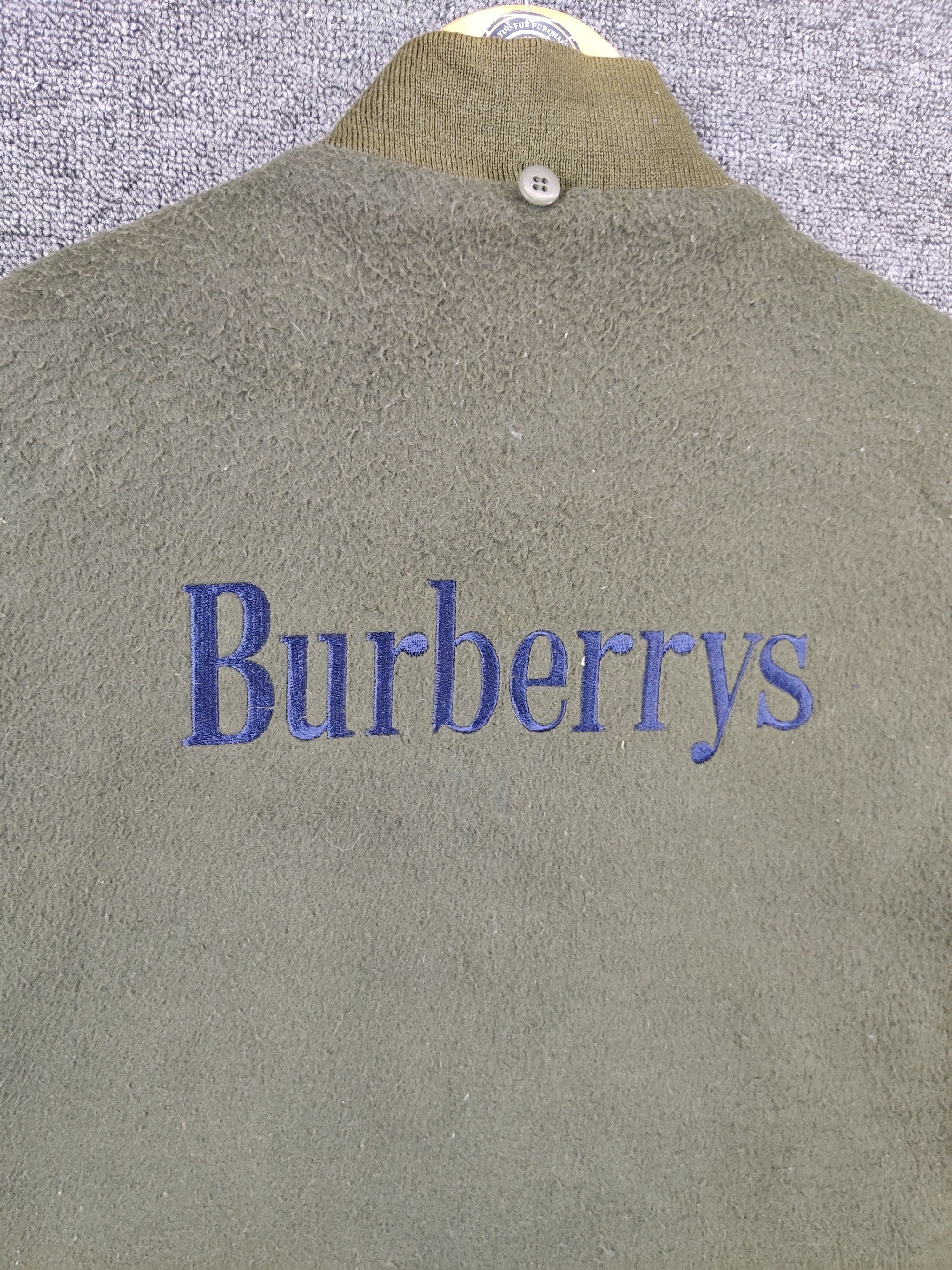 Burberry Vintage Burberrys Embroidery Spellout Fleece Zipper Vest Size US M / EU 48-50 / 2 - 3 Thumbnail