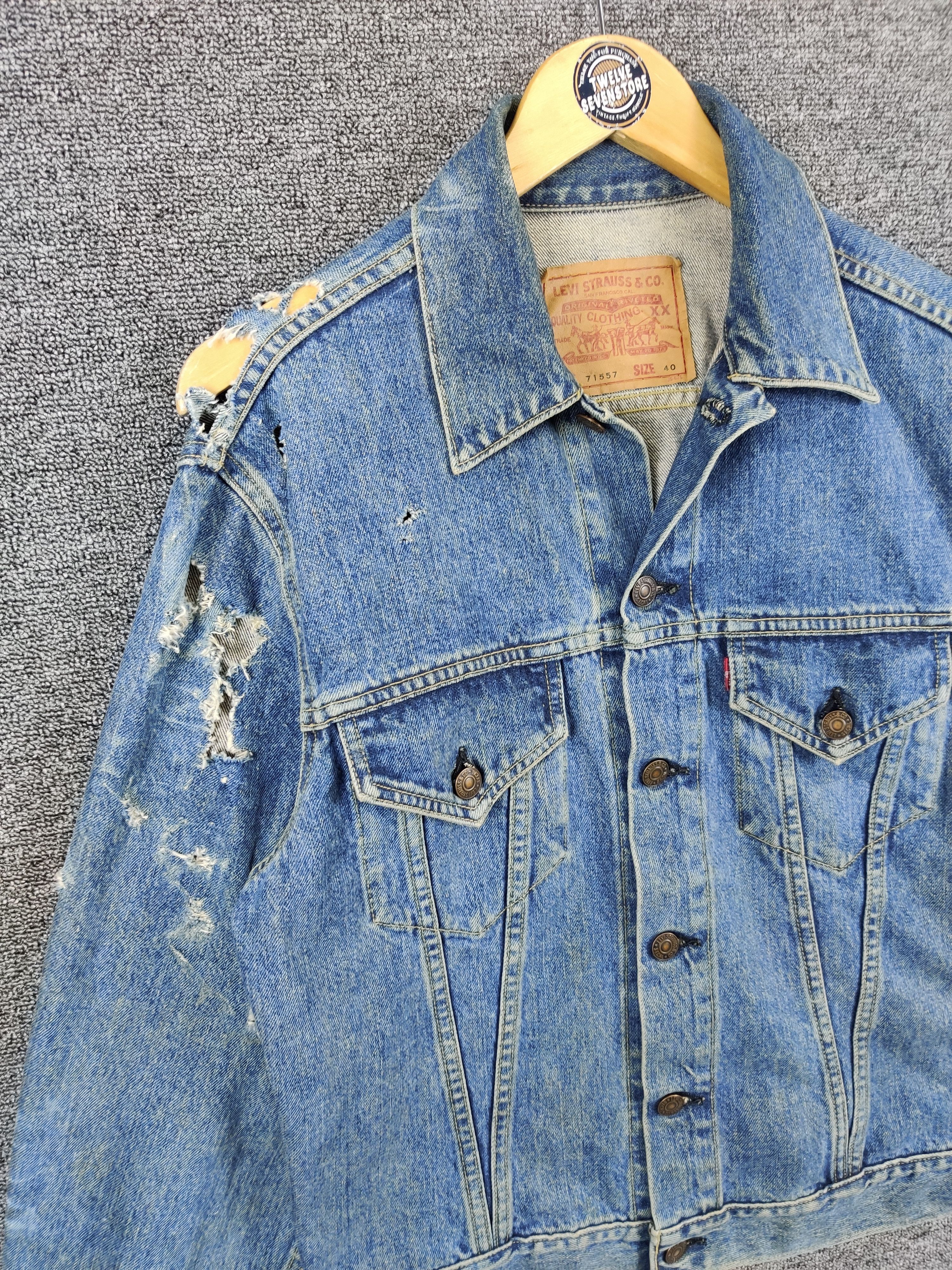 Levi's Thrashed Levi's Selvedge Big E Type 3 Denim Button J02 Size US M / EU 48-50 / 2 - 8 Thumbnail