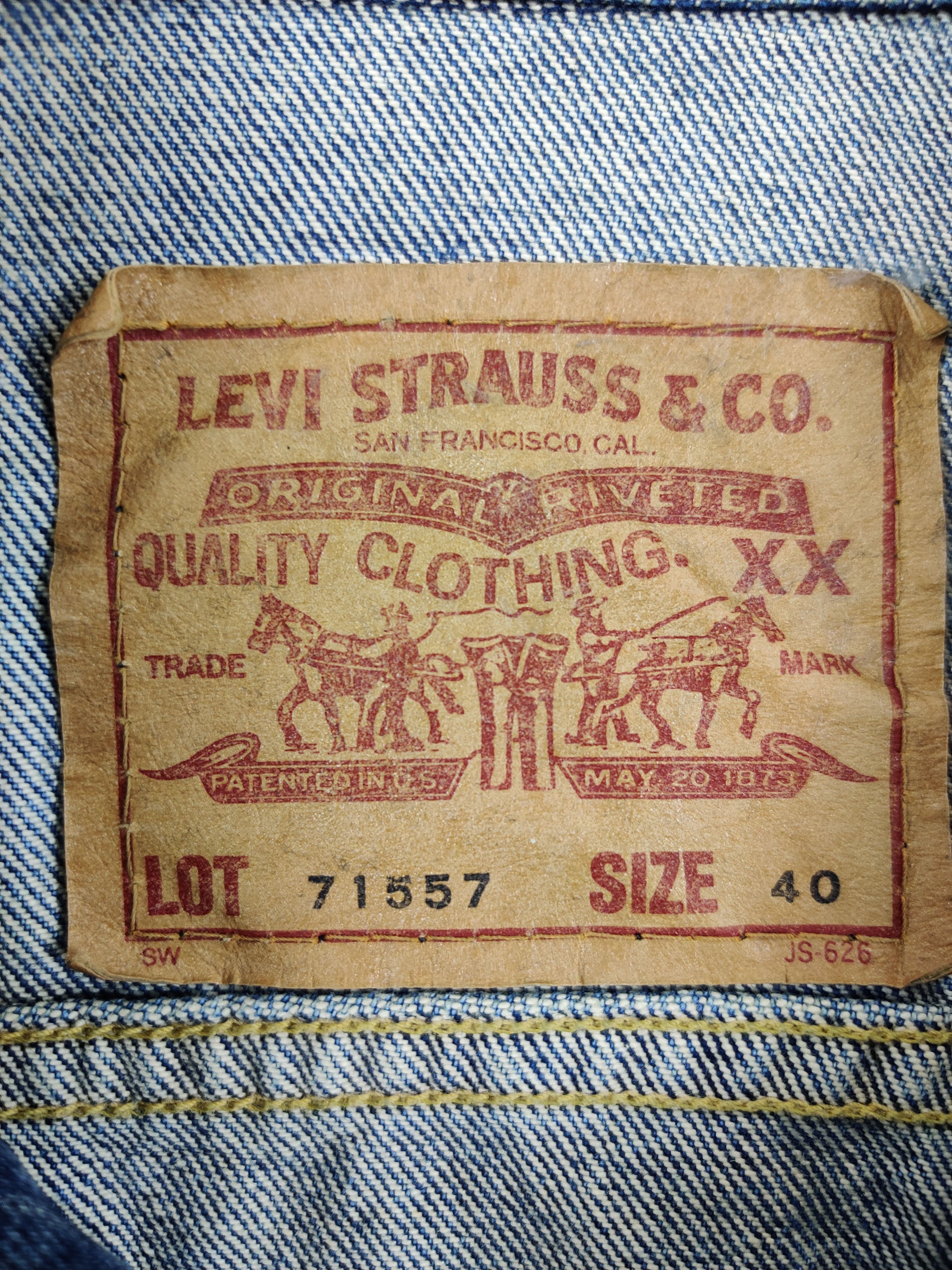 Levi's Thrashed Levi's Selvedge Big E Type 3 Denim Button J02 Size US M / EU 48-50 / 2 - 18 Thumbnail