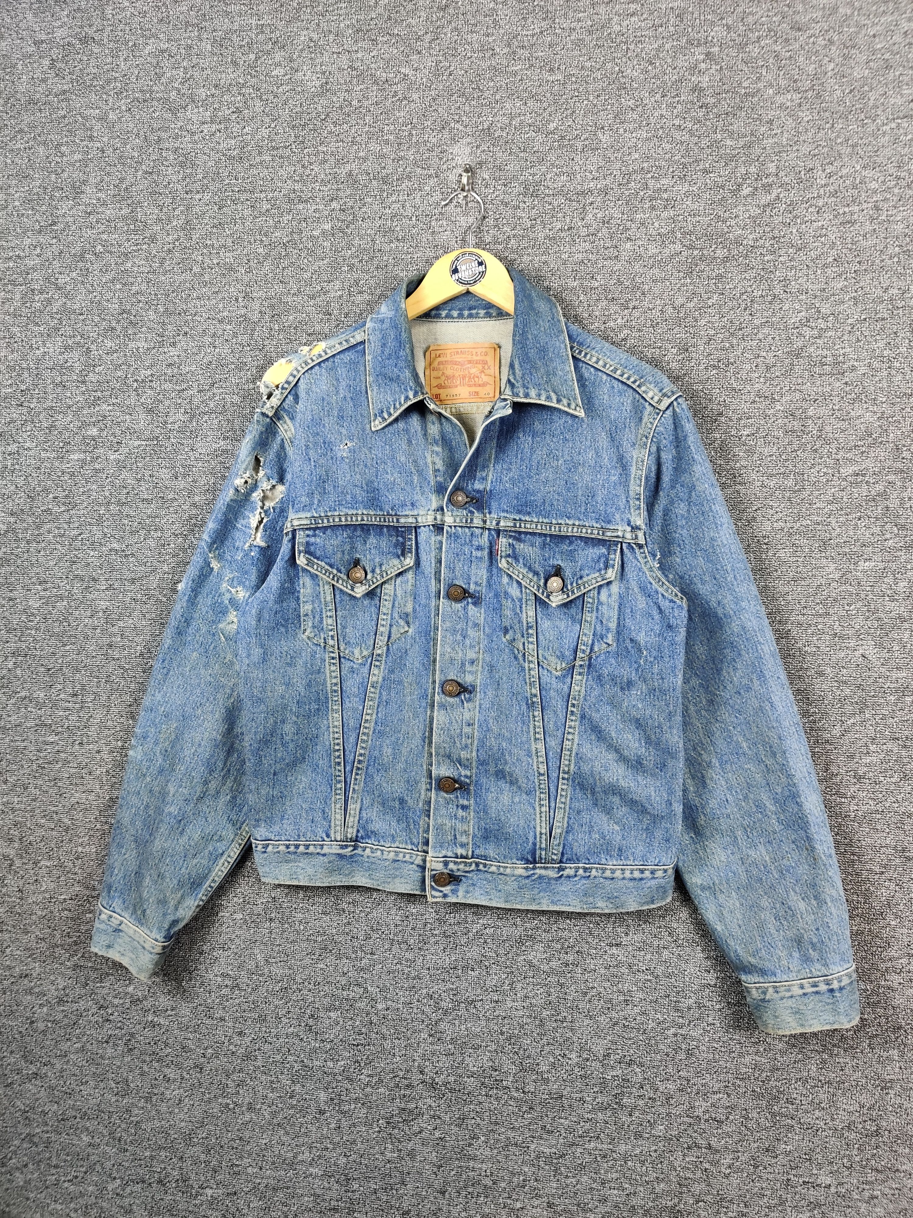 Levi's Thrashed Levi's Selvedge Big E Type 3 Denim Button J02 Size US M / EU 48-50 / 2 - 2 Thumbnail