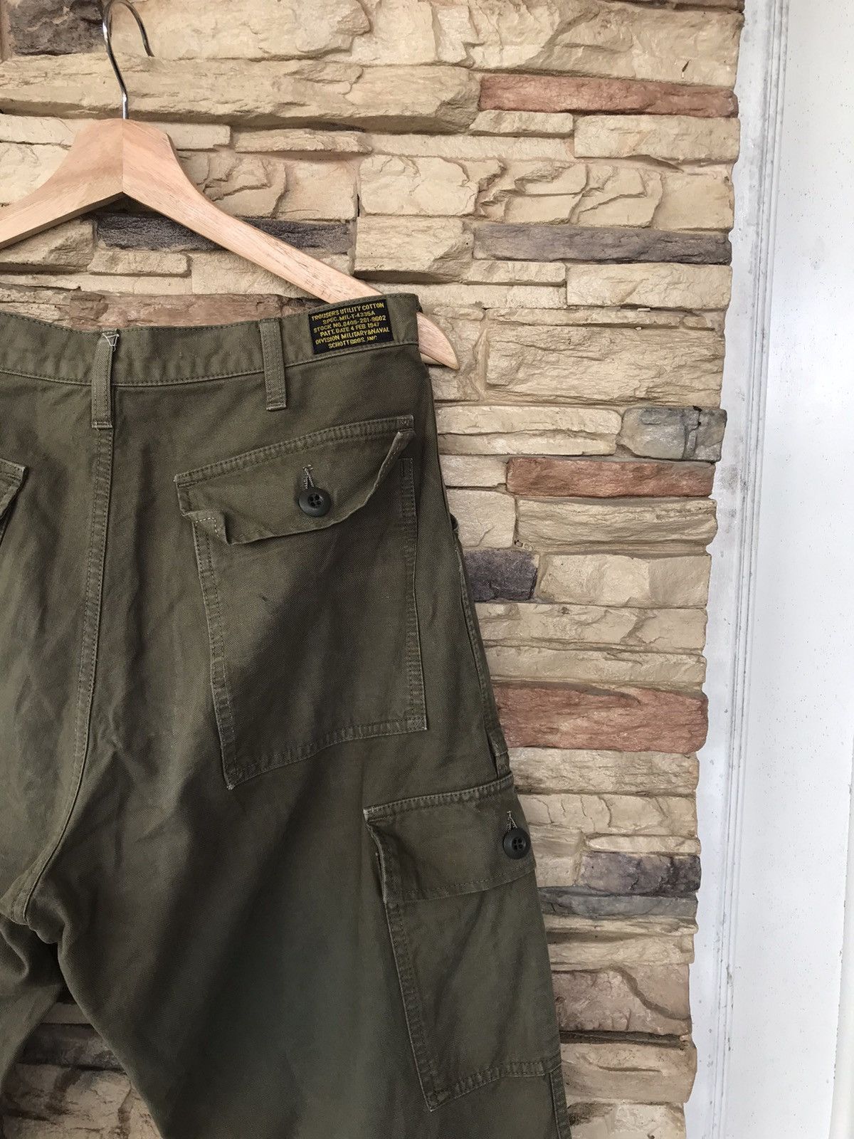 Schott Vintage Schott Nyc Trousers Utility Cotton Cargo Pants Size US 32 / EU 48 - 9 Thumbnail