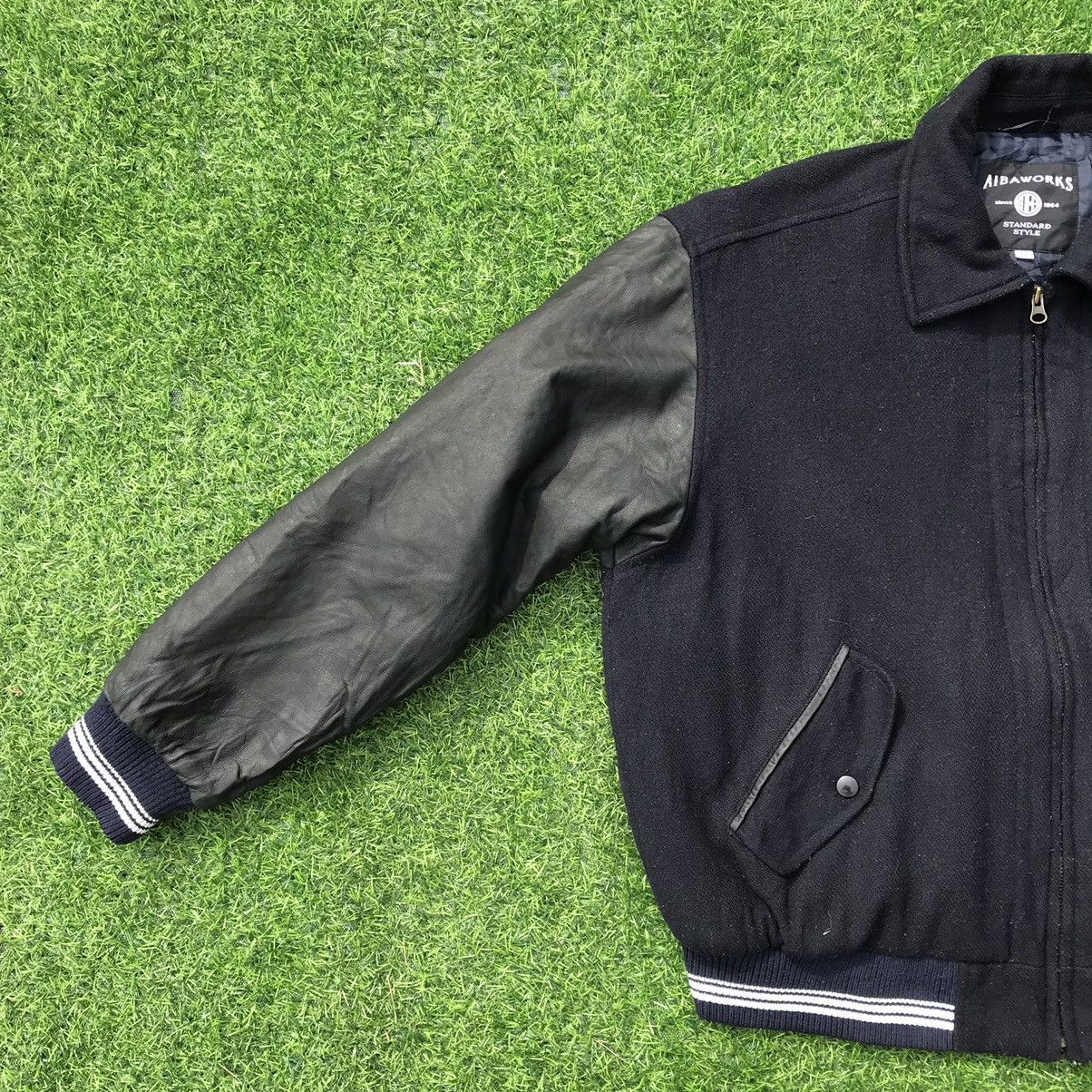 Japanese Brand Vintage Aiba Works Varsity Leather Sleeve Jacket stussy Size US M / EU 48-50 / 2 - 6 Thumbnail