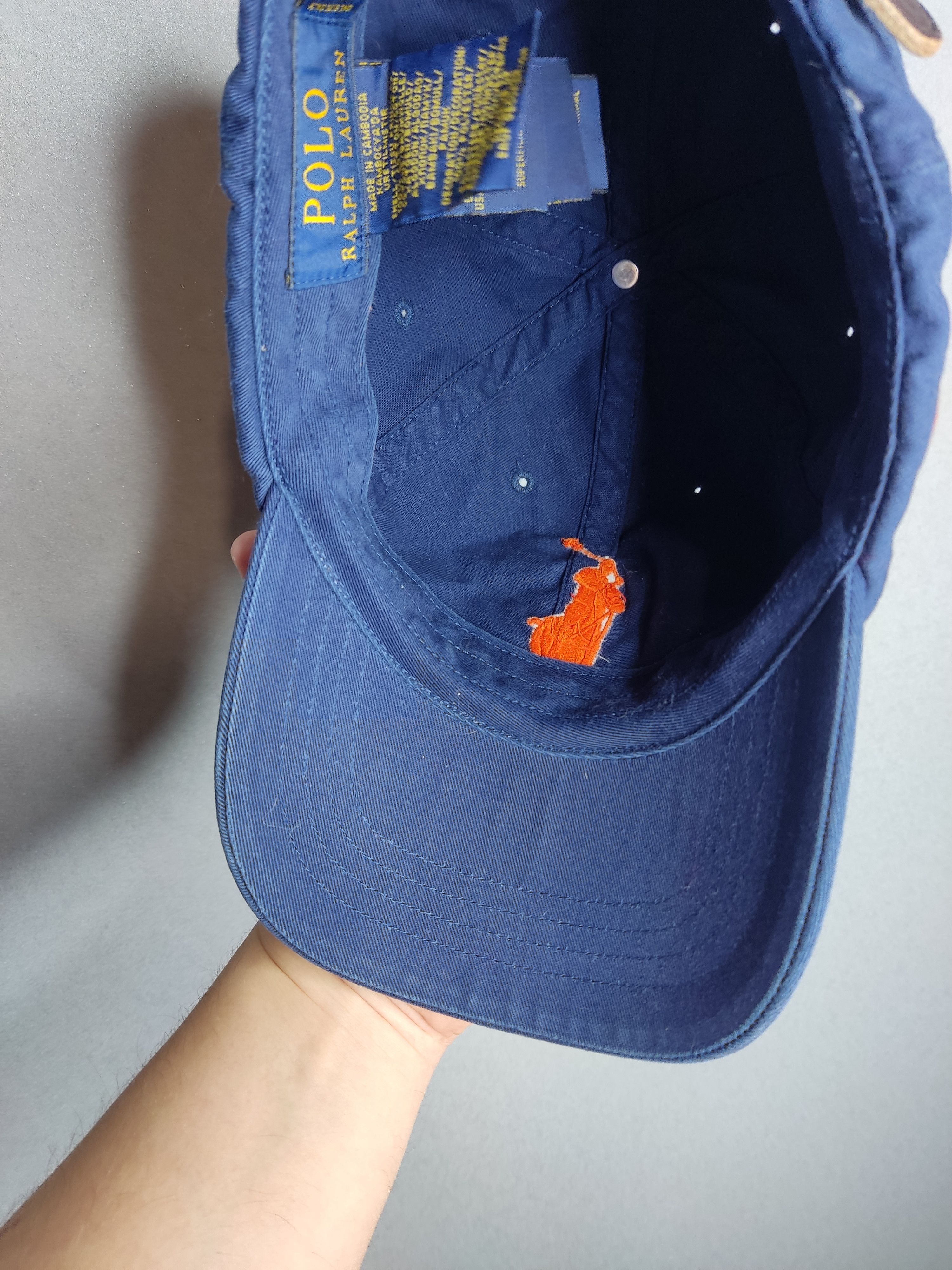 Polo Ralph Lauren × Ralph Lauren 3 Polo Ralph Lauren Vintage Navy Cap Drill Logo Size ONE SIZE - 6 Thumbnail
