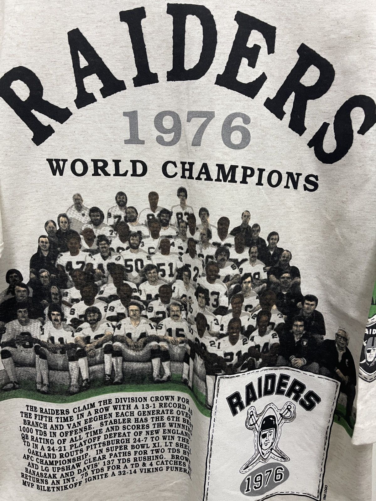 NFL × Vintage vintage raiders 3/4 world champion super bowl promo shirt Size US L / EU 52-54 / 3 - 7 Thumbnail