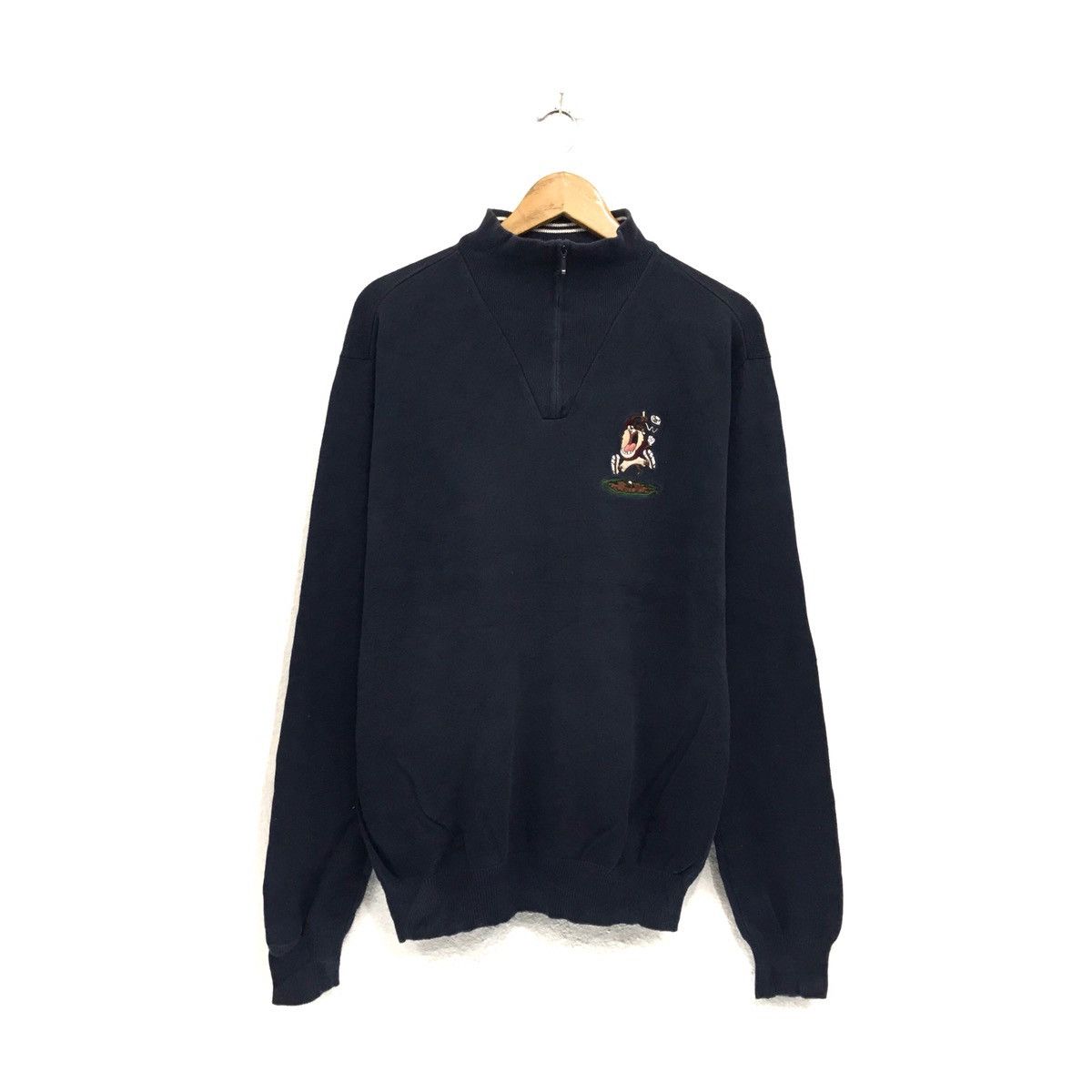 Cartoon Network × Disney × Warner Bros Vintage Looney Tunes Sweatshirt Embroidered Tasmanian Devil Size US M / EU 48-50 / 2 - 2 Thumbnail