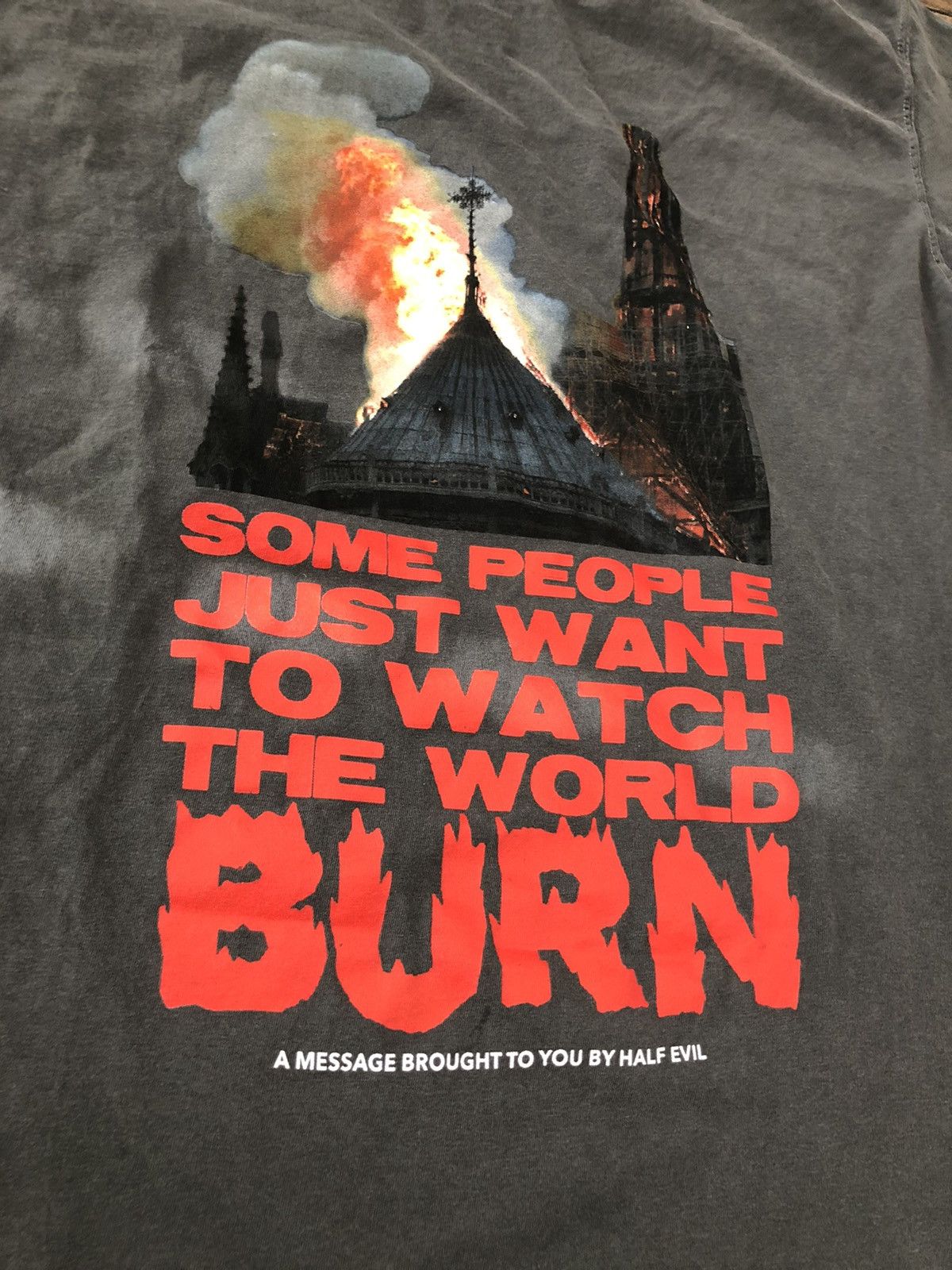 Half Evil Half Evil People Watch The World Burn Church Chapel Logo Size US S / EU 44-46 / 1 - 2 Thumbnail