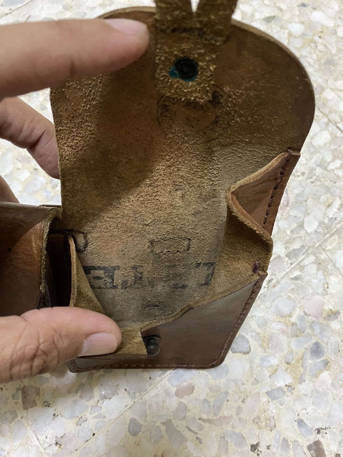 Genuine Leather × Vintage Vintage Rare Belt waist Bag Double Pocket Design Size ONE SIZE - 6 Thumbnail