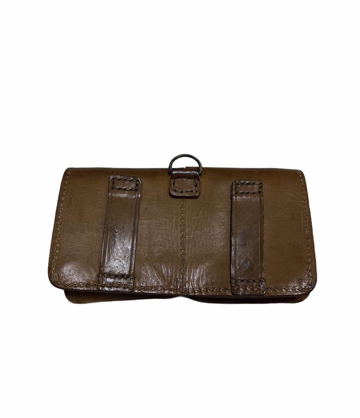Genuine Leather × Vintage Vintage Rare Belt waist Bag Double Pocket Design Size ONE SIZE - 3 Thumbnail