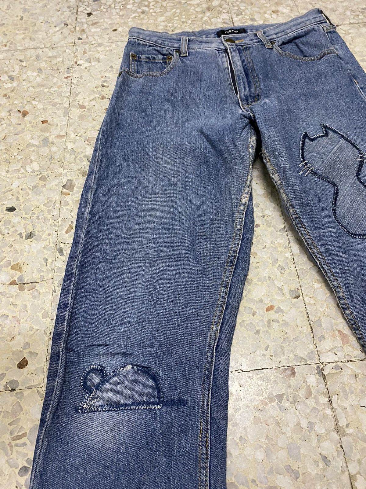 Issey Miyake Issey Miyake Ne Net Denim Pant Cat PatchWork Design Size US 28 / EU 44 - 8 Thumbnail