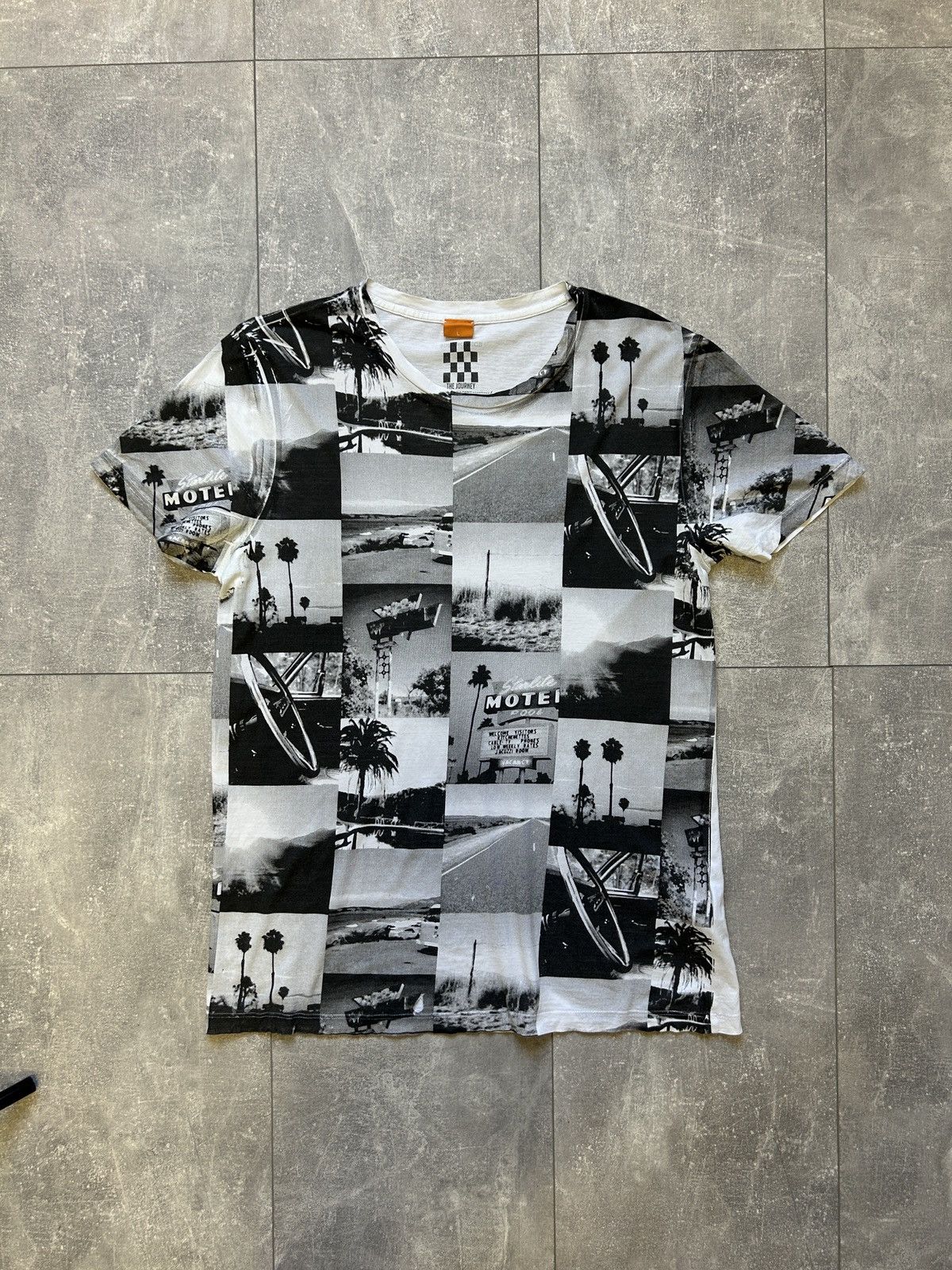 Hugo Boss × Vintage Mens Vintage Hugo Boss T-shirt big logo overprint luxury tee Size US L / EU 52-54 / 3 - 1 Thumbnail