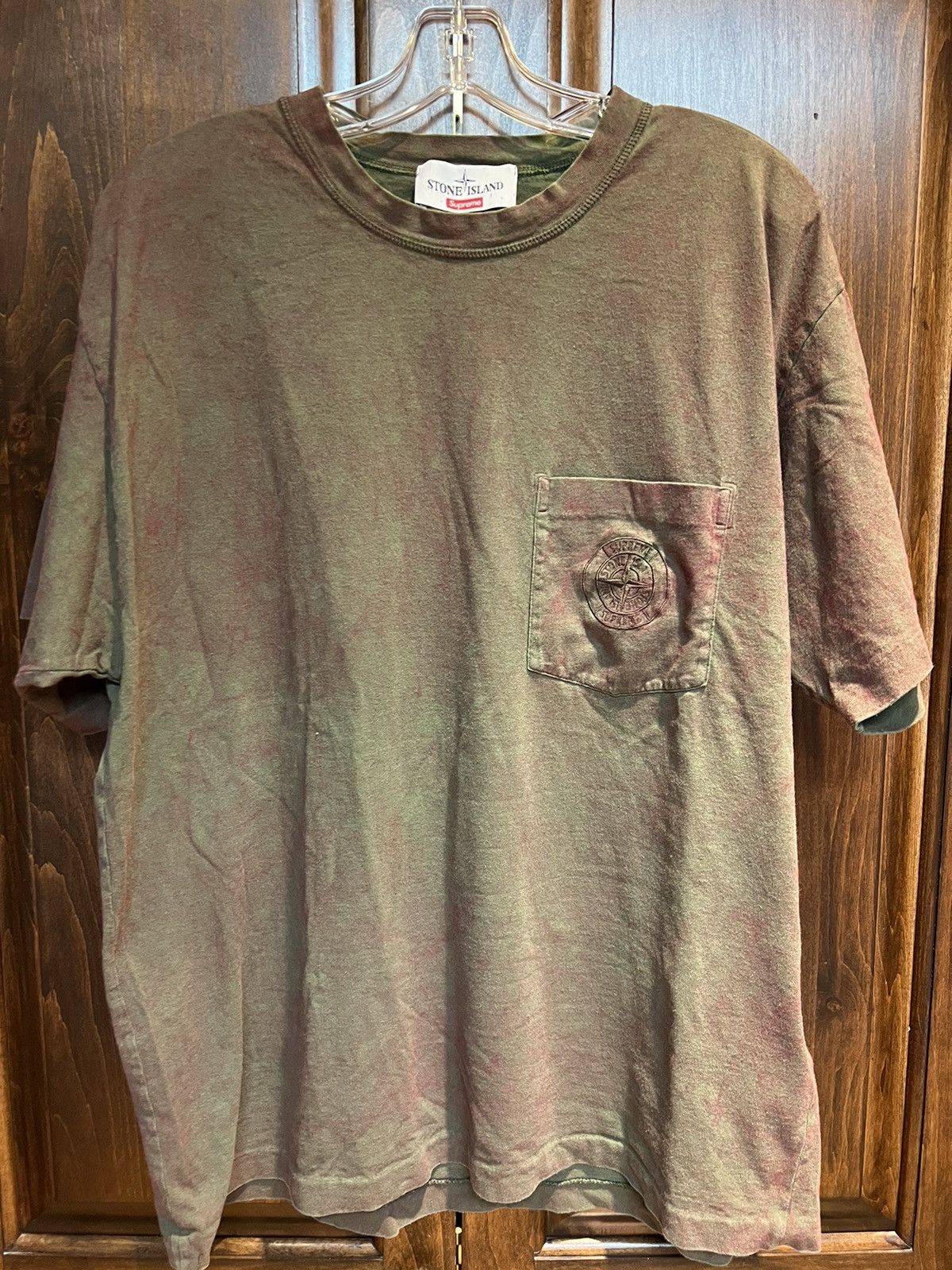 supreme stone island pocket tee